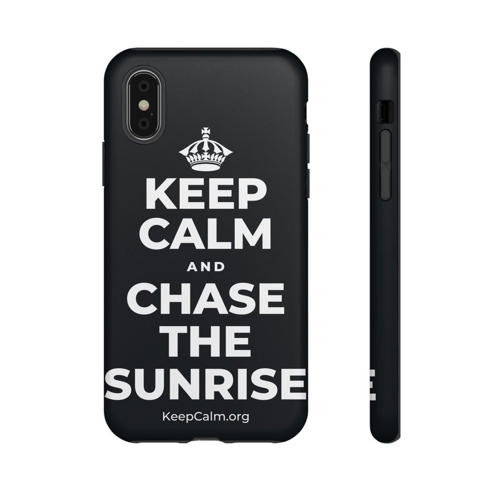 KEEP CALM AND CHASE THE SUNRISE Phone Case (Dark)
