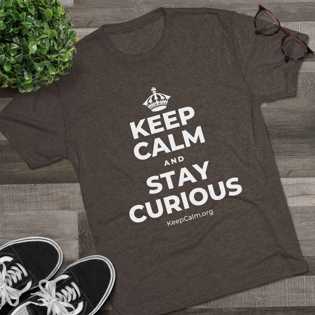 KEEP CALM AND STAY CURIOUS Tri-Blend Tee