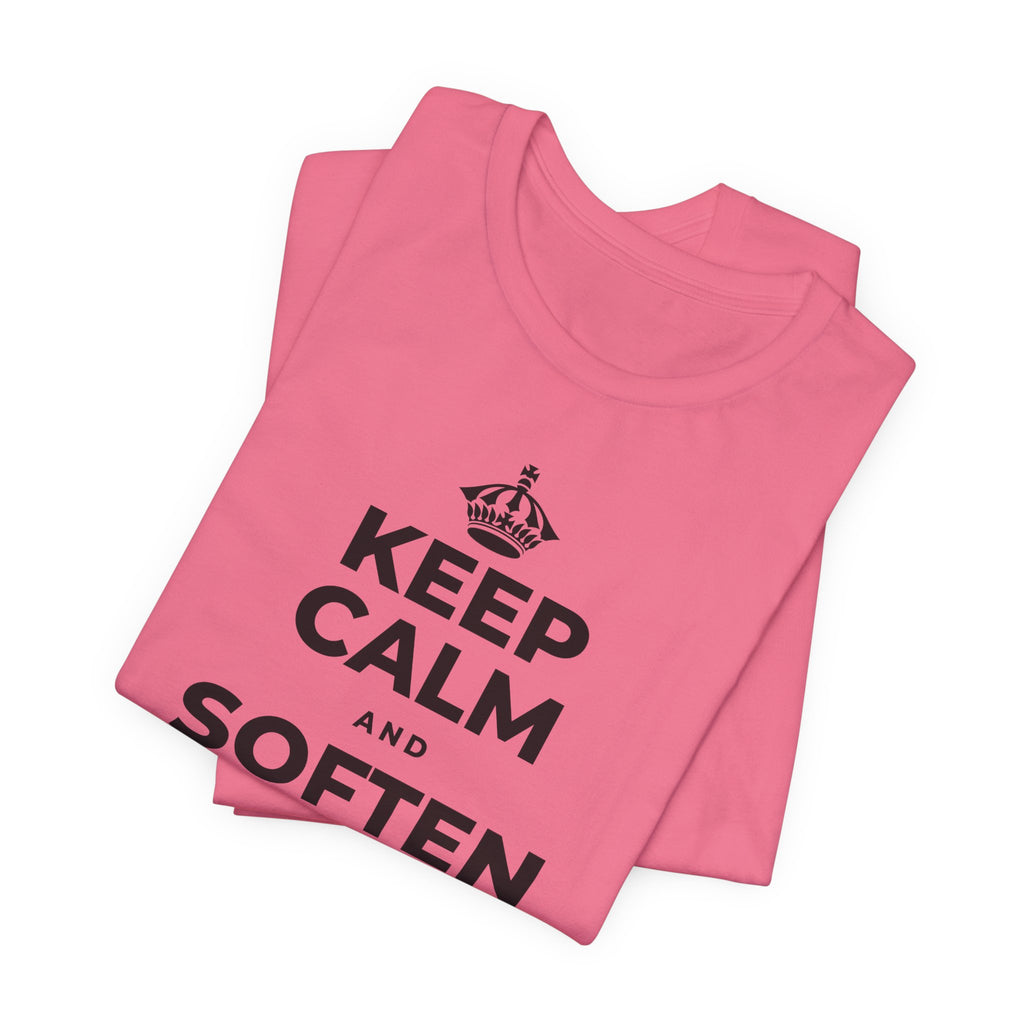 KEEP CALM AND SOFTEN INTO THE PILLOW T-Shirt (Military Green–Autumn)