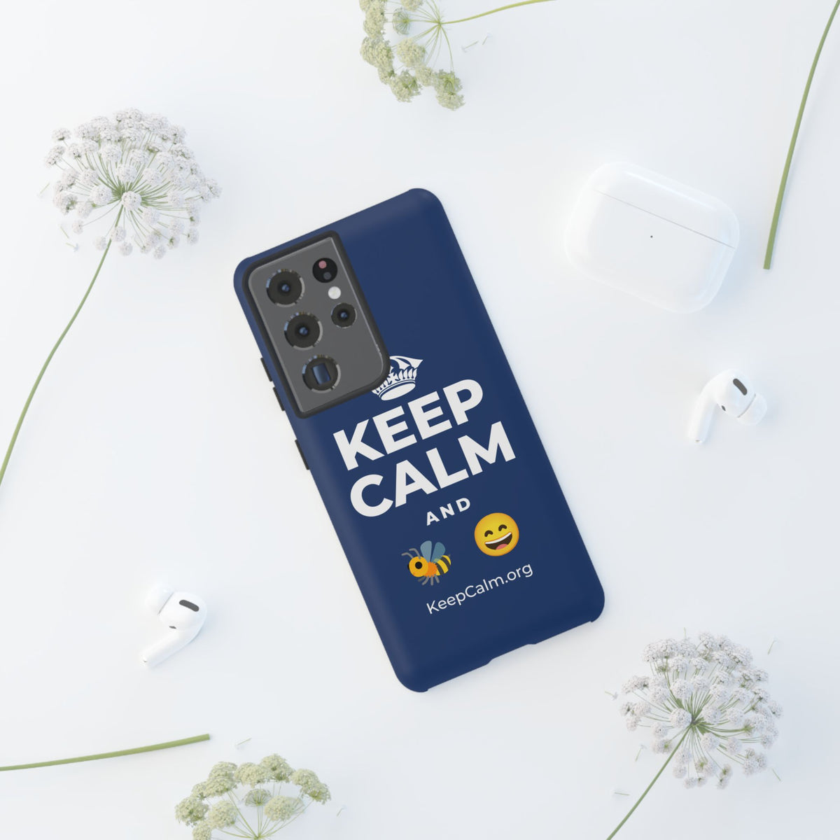 KEEP CALM AND 🐝 😄 Phone Case