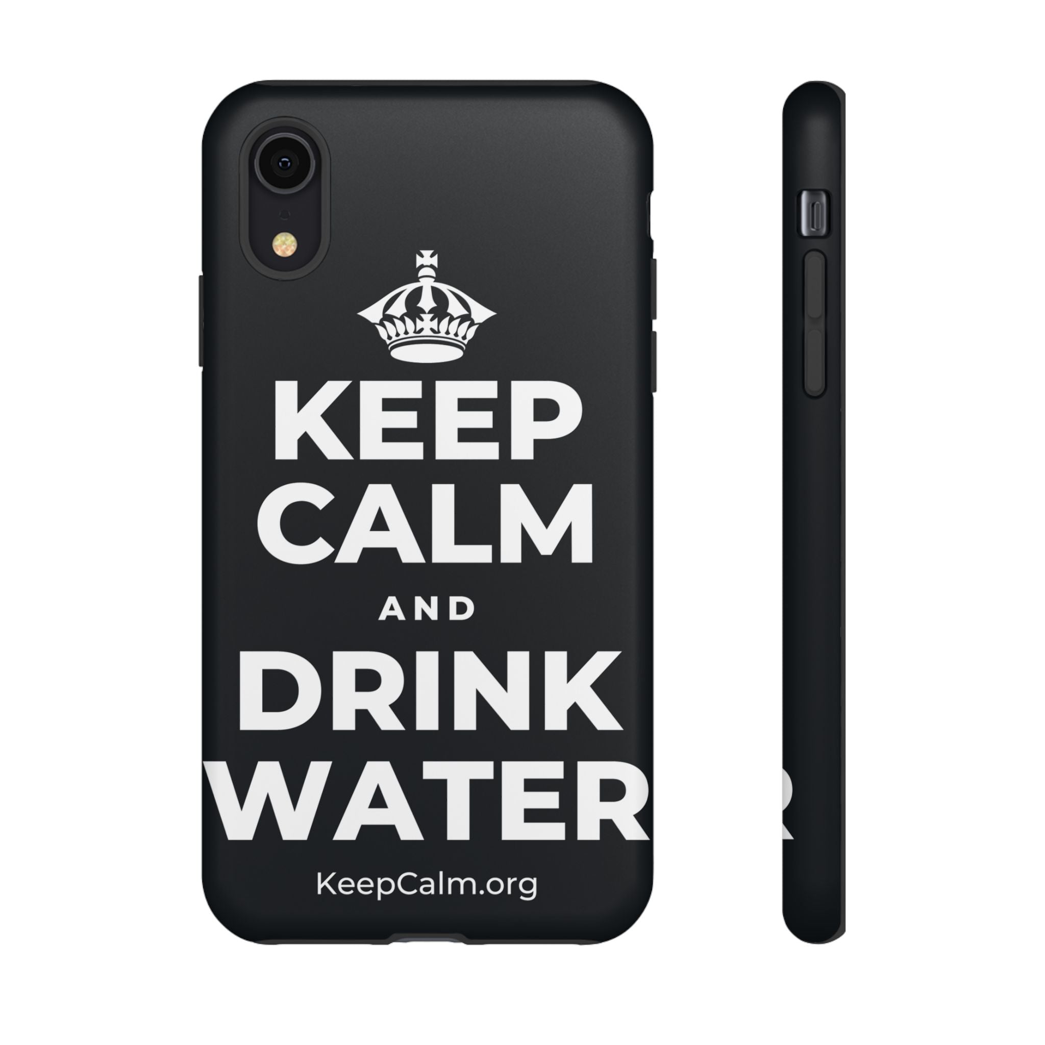 KEEP CALM AND DRINK WATER Phone Case (Dark)