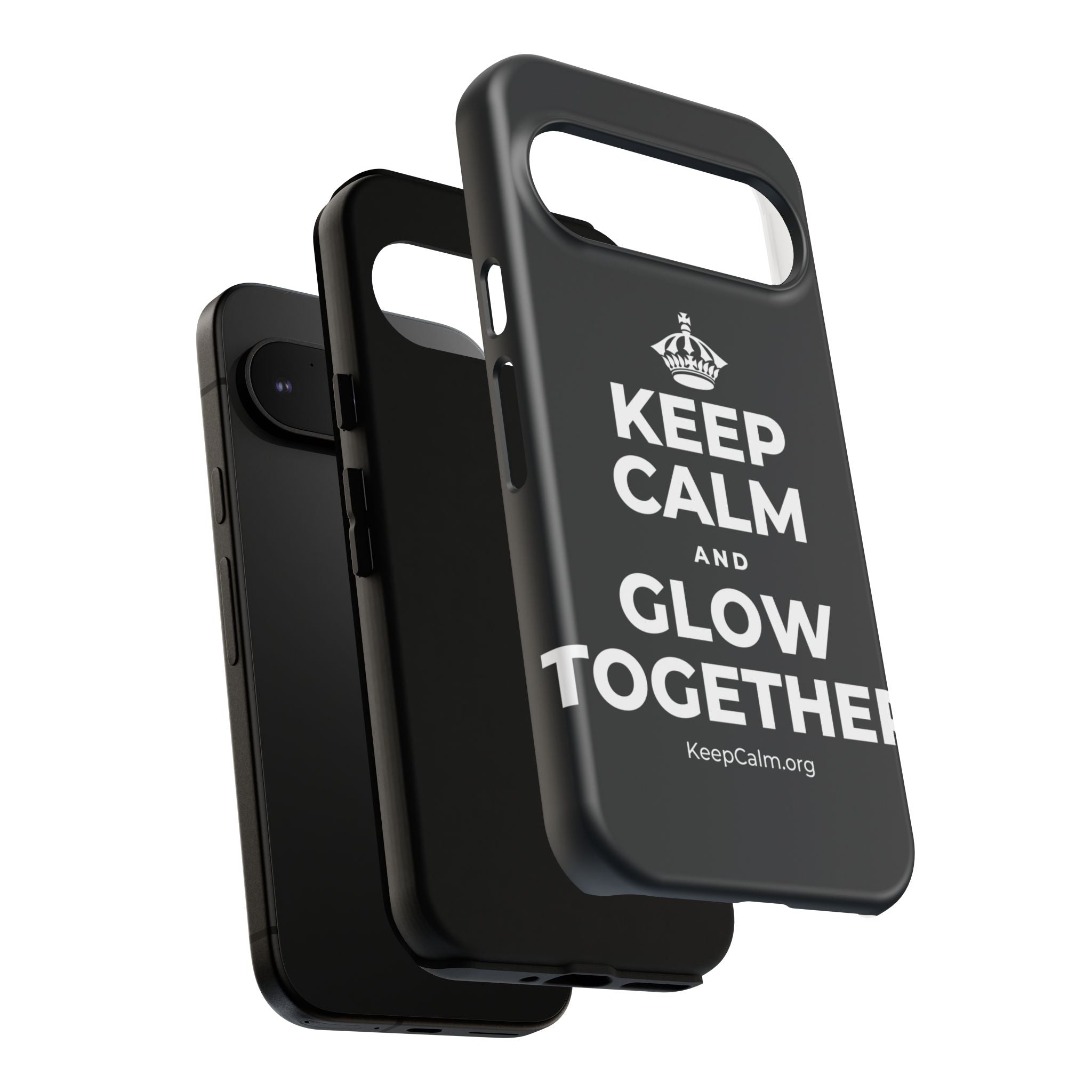 KEEP CALM AND GLOW TOGETHER Phone Case (Dark)