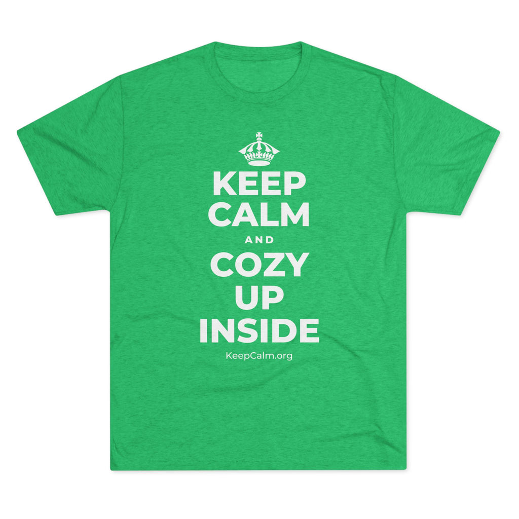 KEEP CALM AND COZY UP INSIDE Tri-Blend Tee