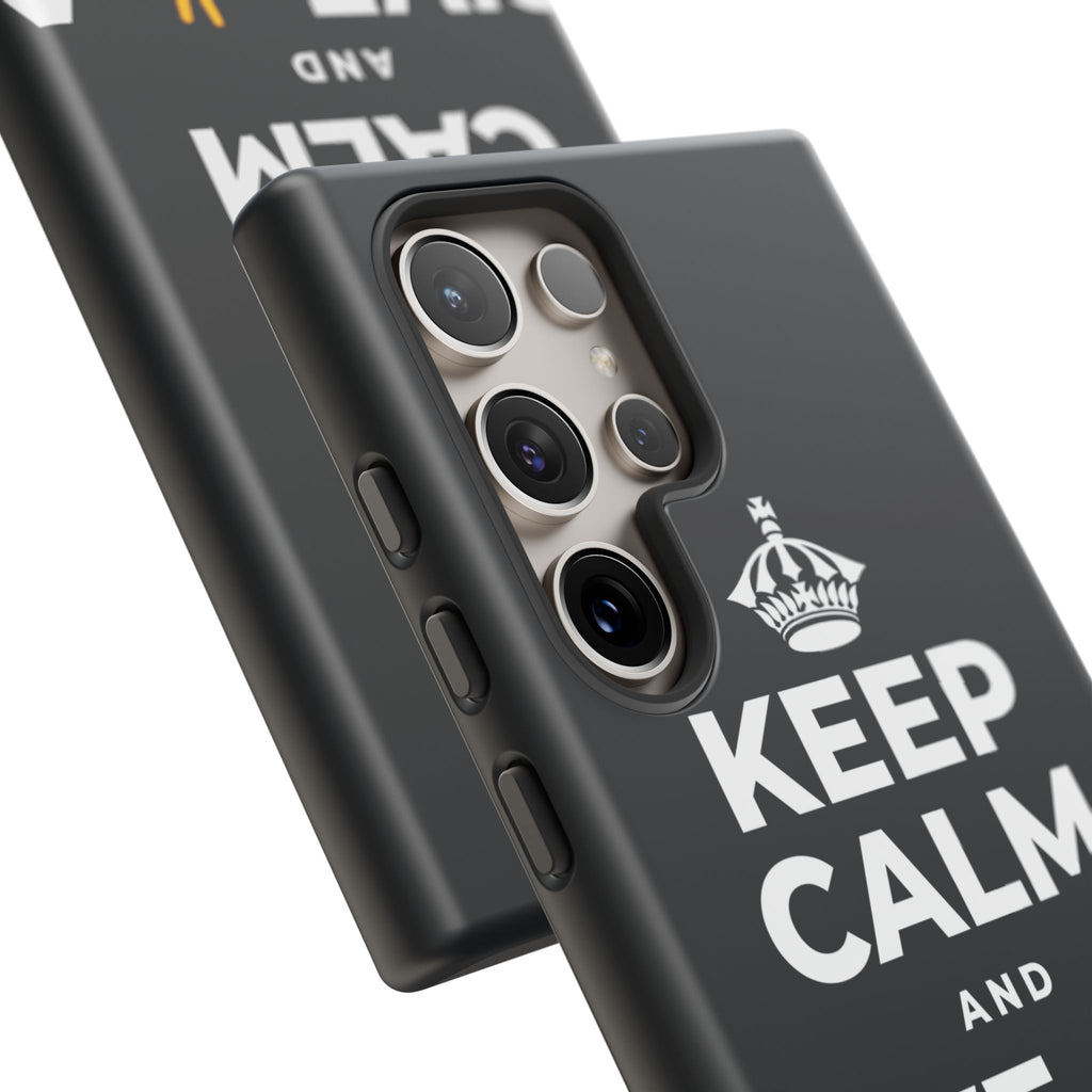KEEP CALM AND GIVE ✌️ A CHANCE Phone Case (Dark)