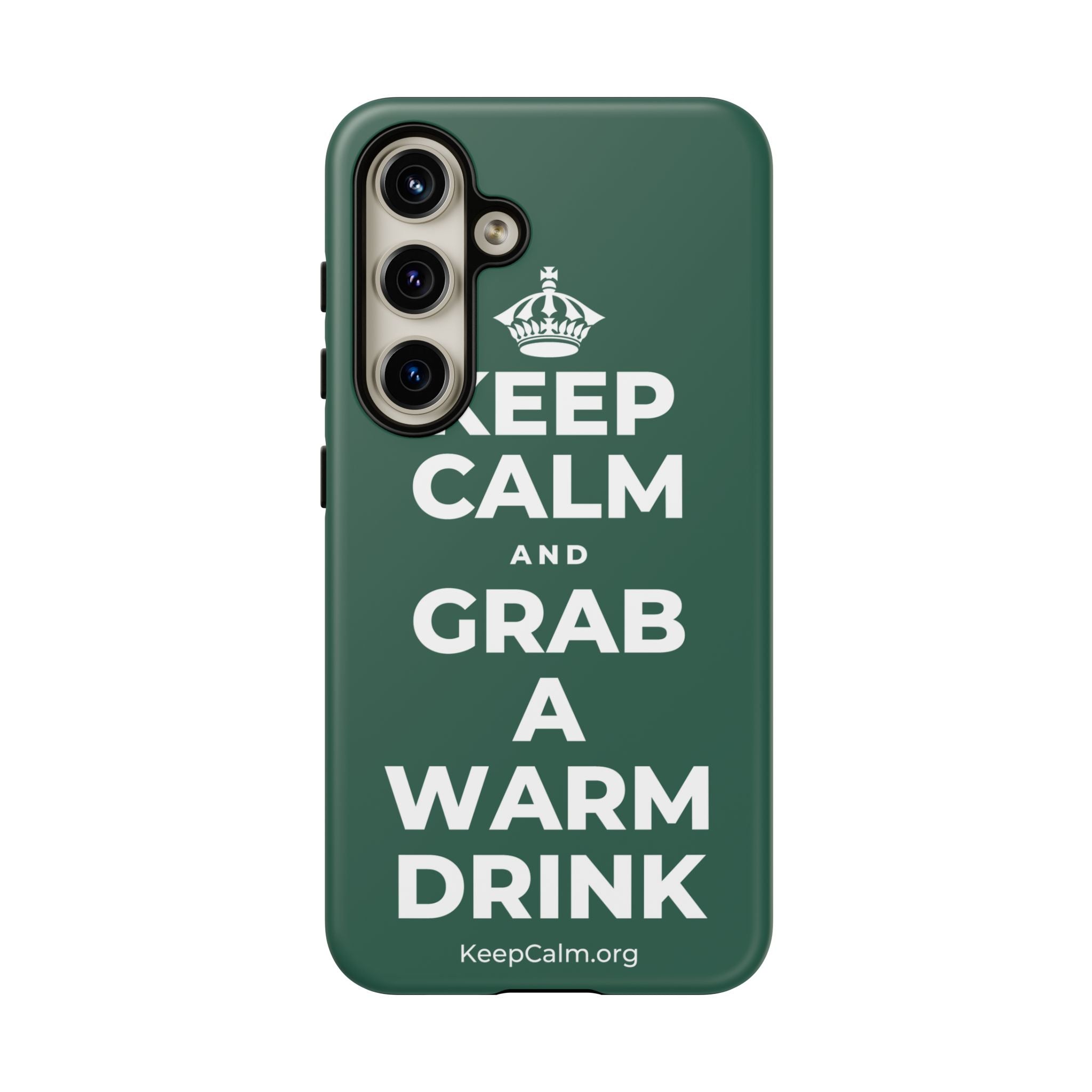KEEP CALM AND GRAB A WARM DRINK Phone Case