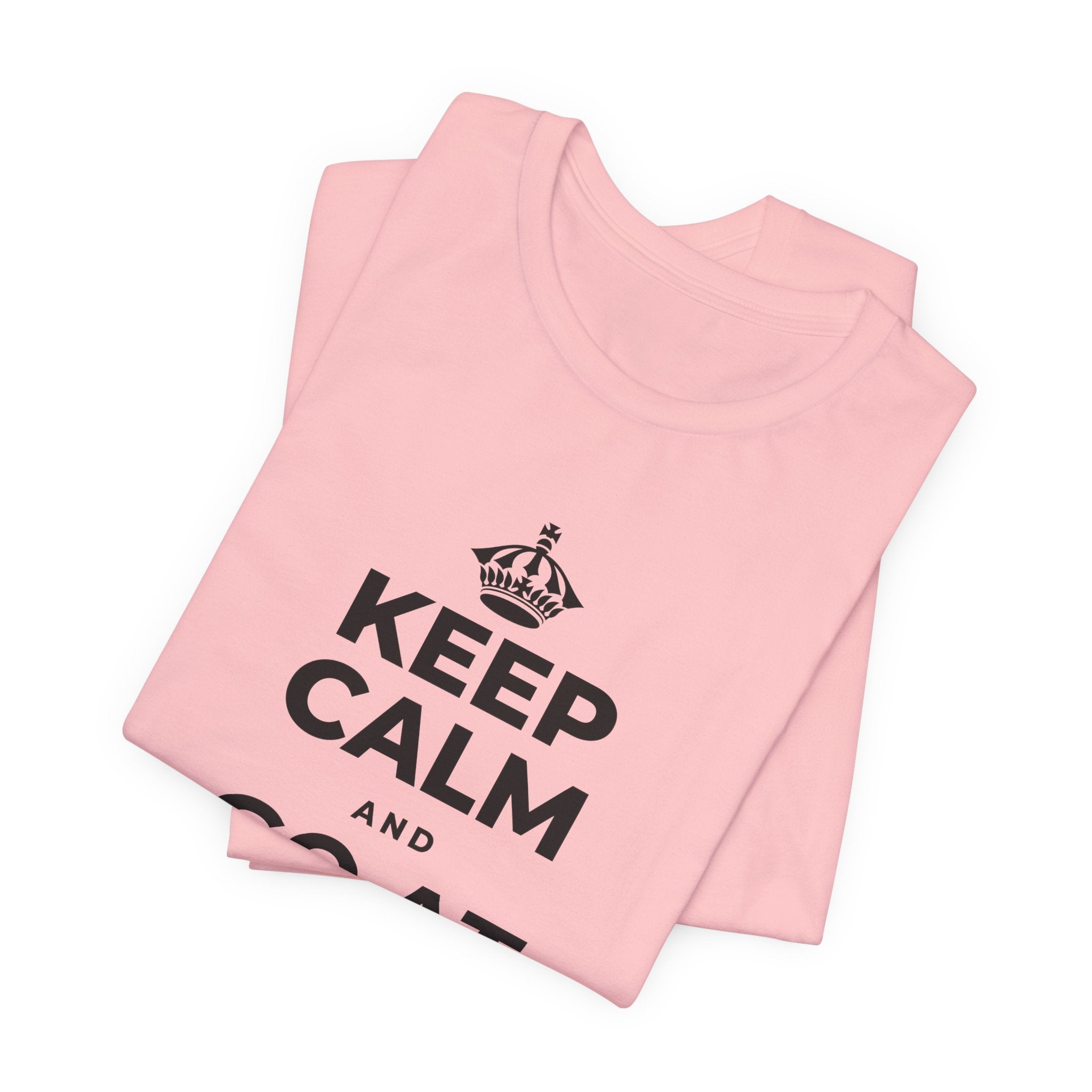 KEEP CALM AND GO AT YOUR PACE T-Shirt (White–Asphalt)