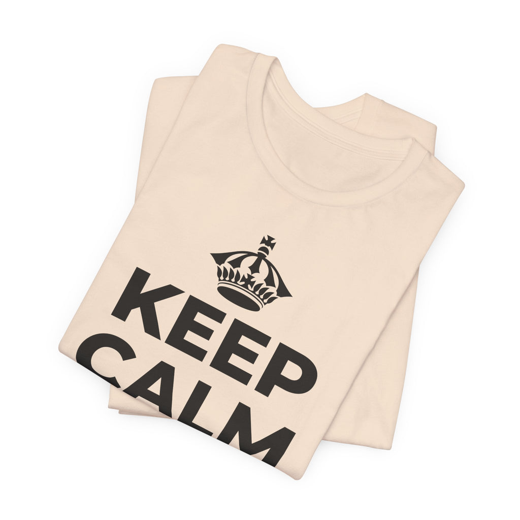 KEEP CALM AND 去踩踩草地 T-Shirt (Soft Cream–Heather Mauve)