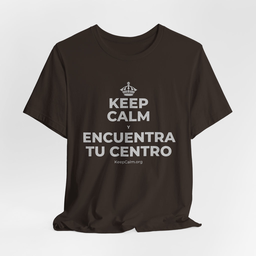 KEEP CALM Y ENCUENTRA TU CENTRO T-Shirt (Soft Cream–Heather Mauve)