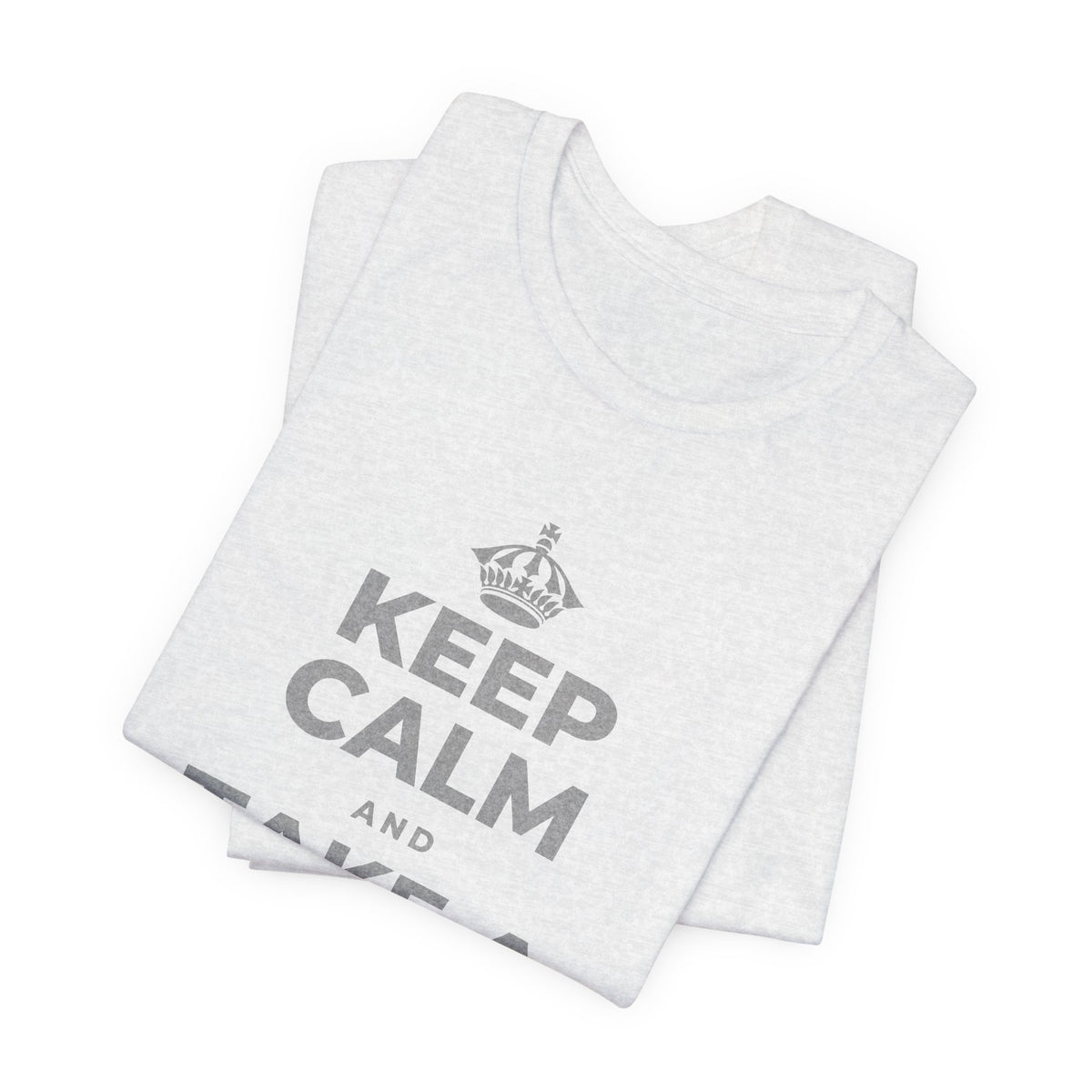 KEEP CALM AND TAKE A REAL BREAK T-Shirt (Soft Cream–Heather Mauve)