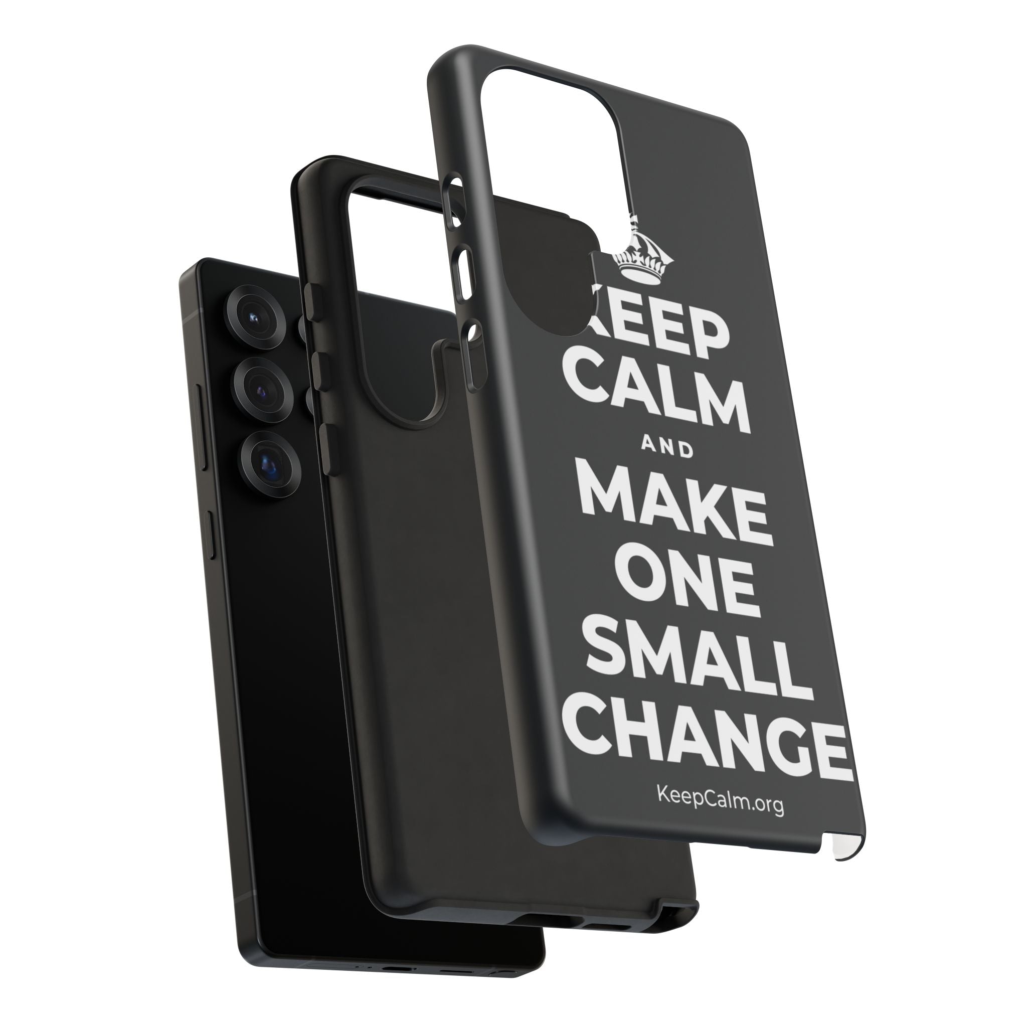 KEEP CALM AND MAKE ONE SMALL CHANGE Phone Case (Dark)