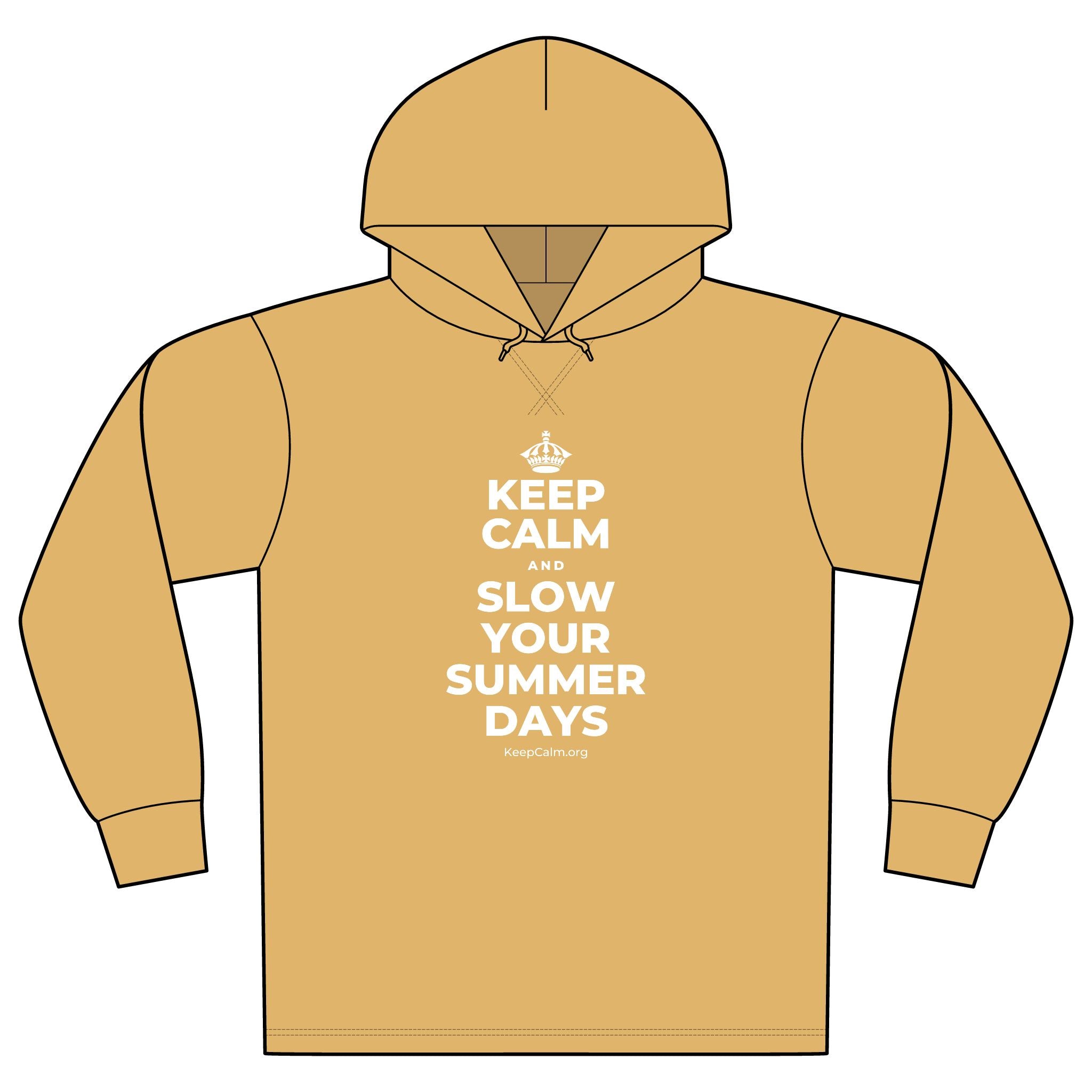 KEEP CALM AND SLOW YOUR SUMMER DAYS Organic Hoodie Tee