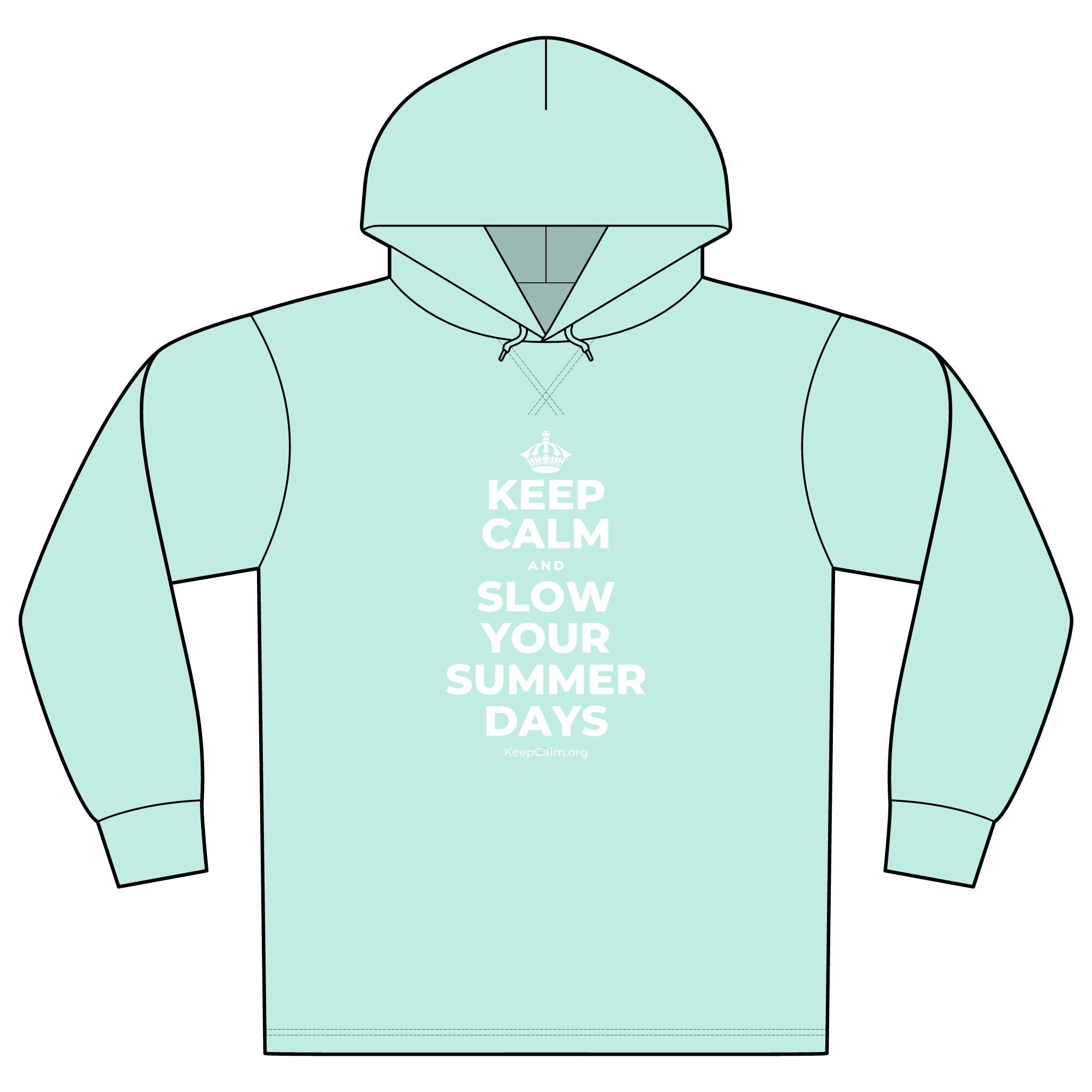 KEEP CALM AND SLOW YOUR SUMMER DAYS Organic Hoodie Tee