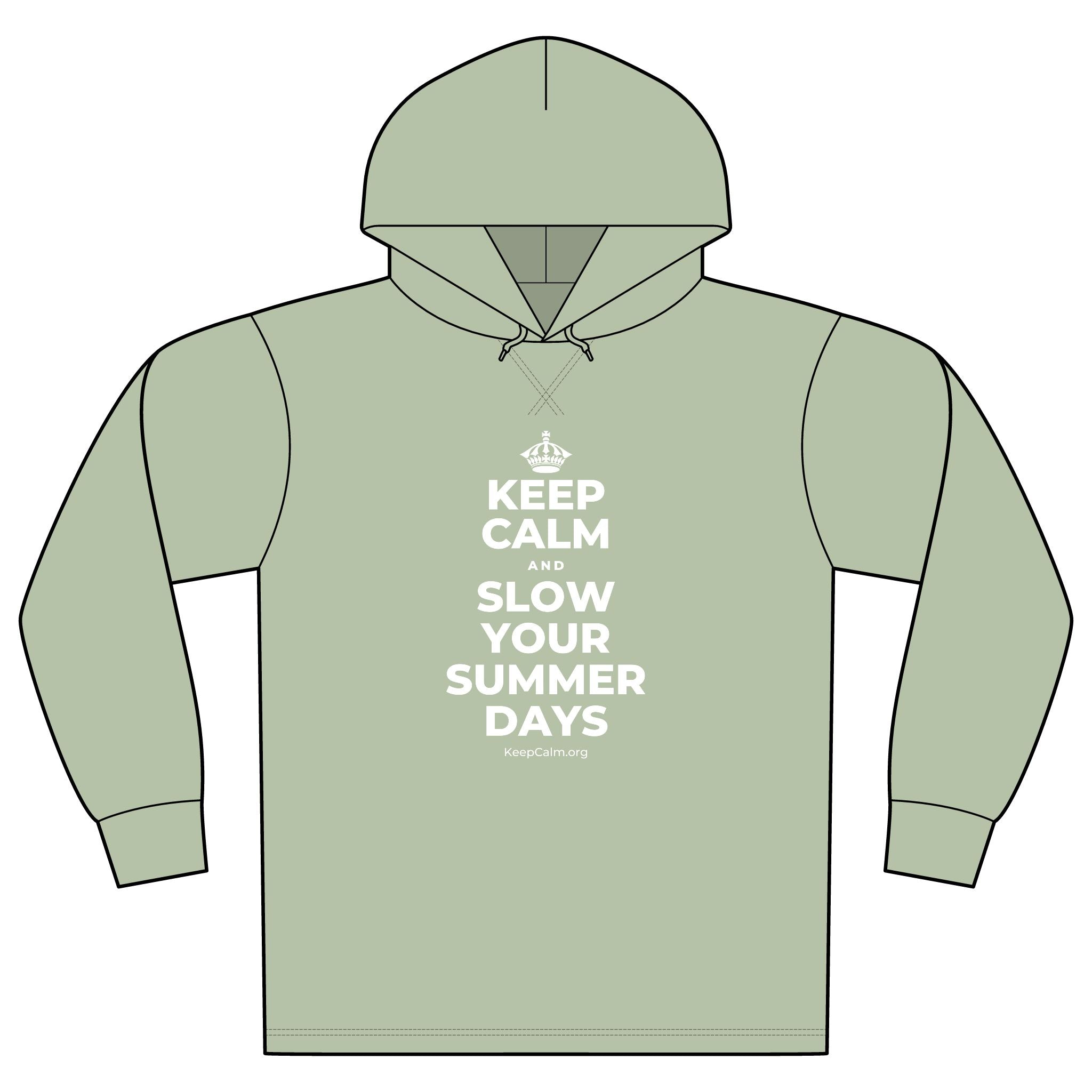 KEEP CALM AND SLOW YOUR SUMMER DAYS Organic Hoodie Tee