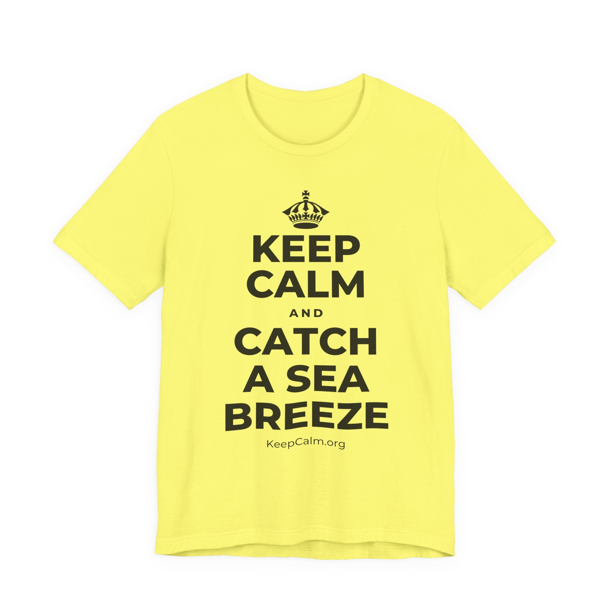 KEEP CALM AND CATCH A SEA BREEZE T-Shirt (Soft Cream–Heather Mauve)