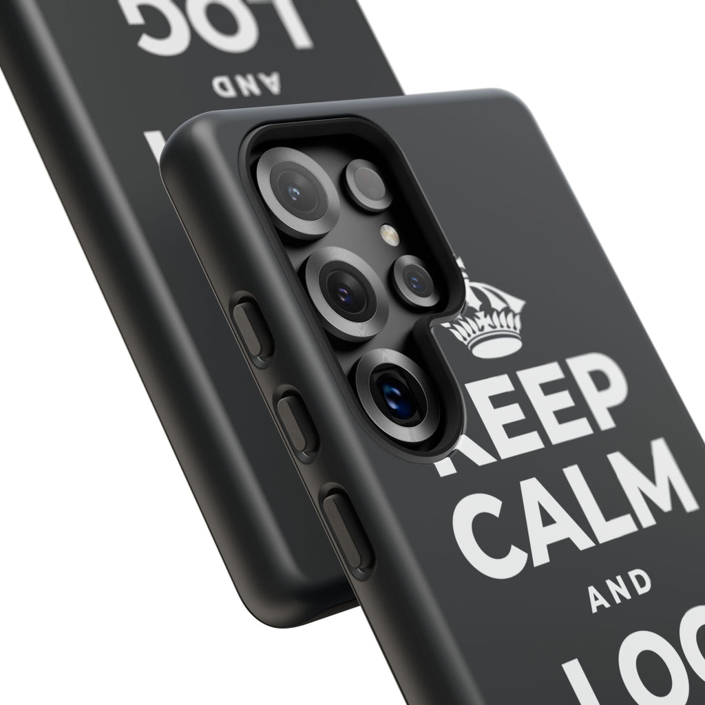 KEEP CALM AND LOG OFF EARLY Phone Case (Dark)