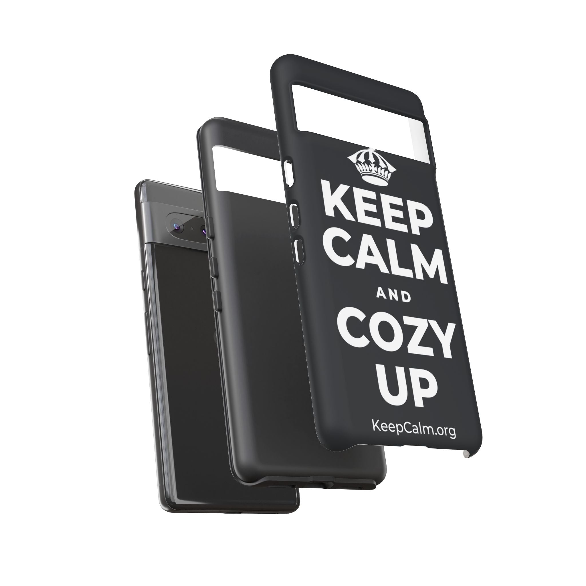 KEEP CALM AND COZY UP Phone Case (Dark)