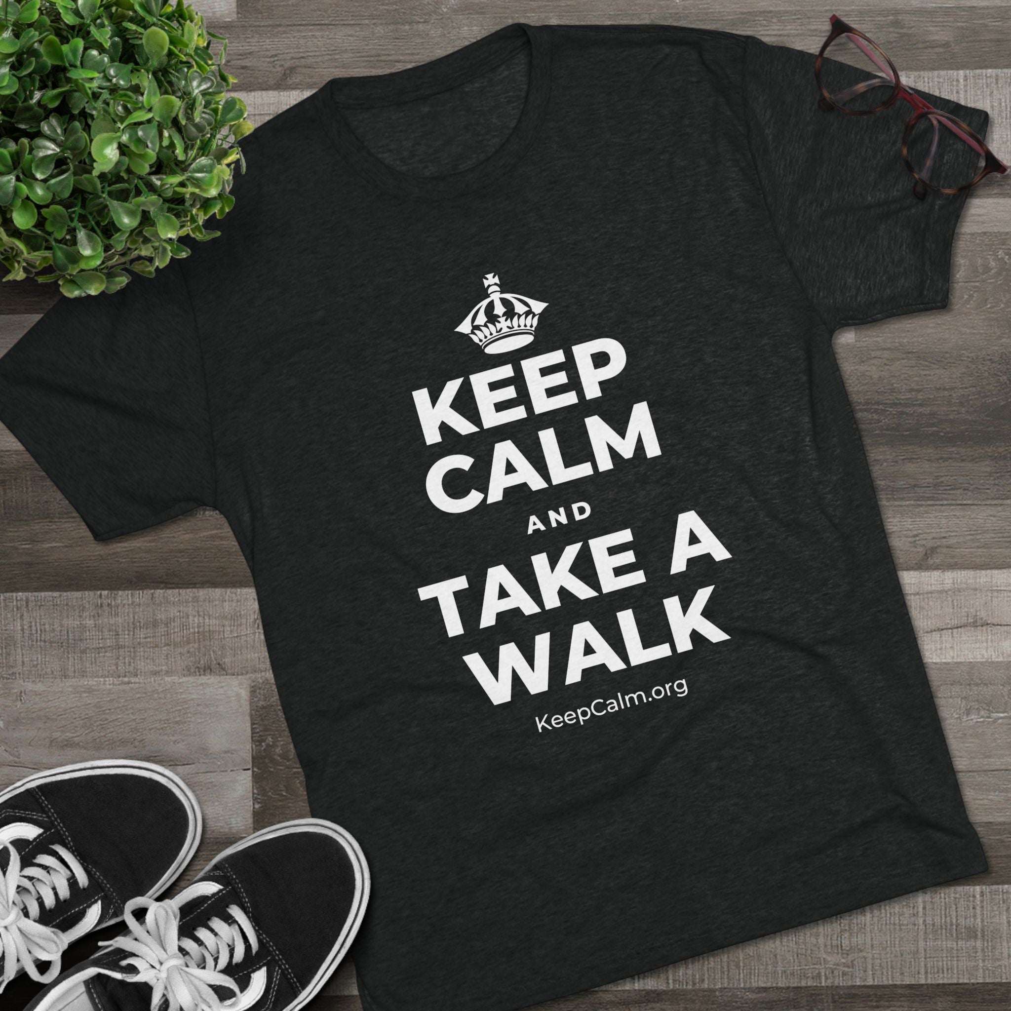 KEEP CALM AND TAKE A WALK Tri-Blend Tee