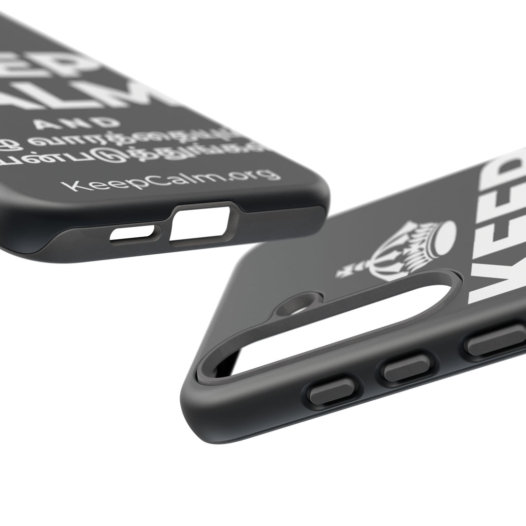 KEEP CALM AND முழு வாரத்தையும் பயன்படுத்துங்கள் Phone Case (Dark)