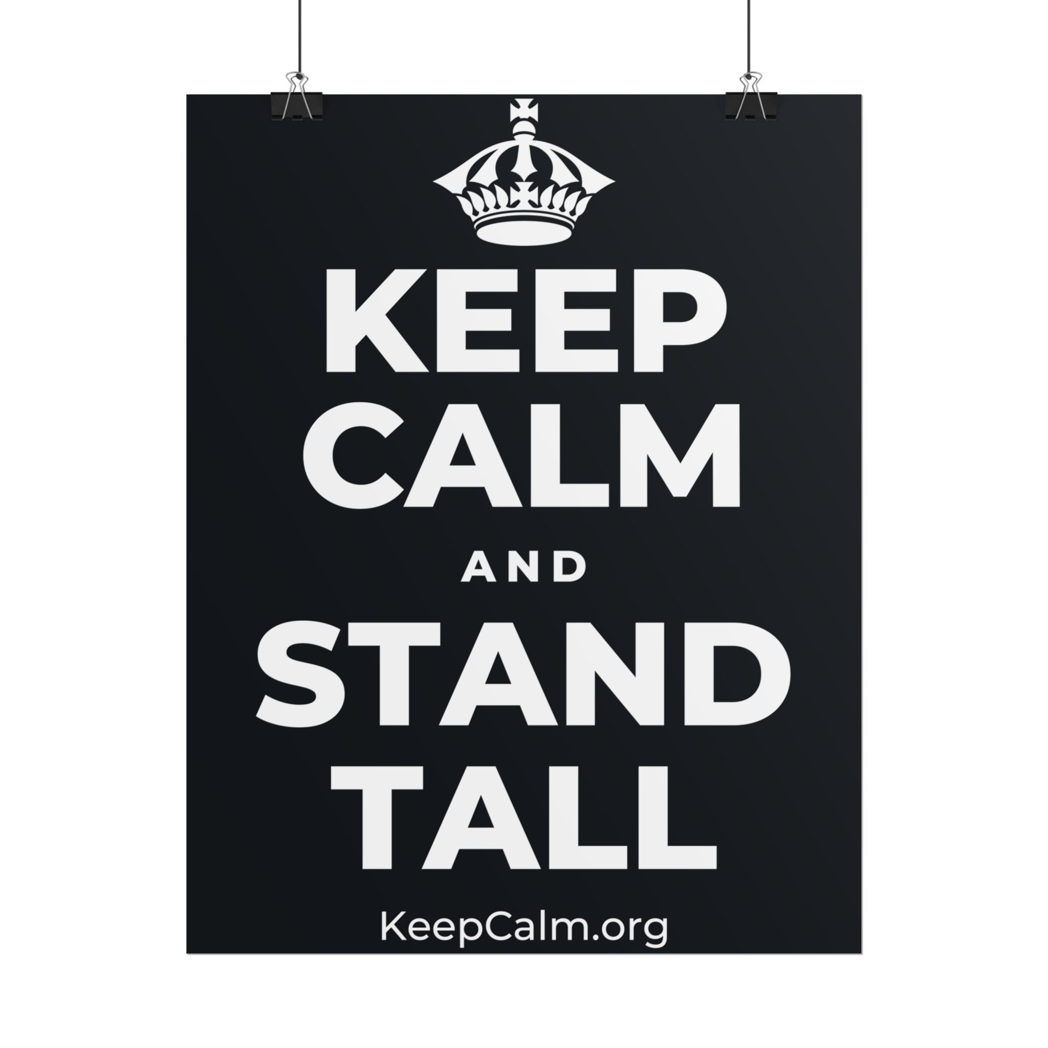 KEEP CALM AND STAND TALL Poster (Dark)