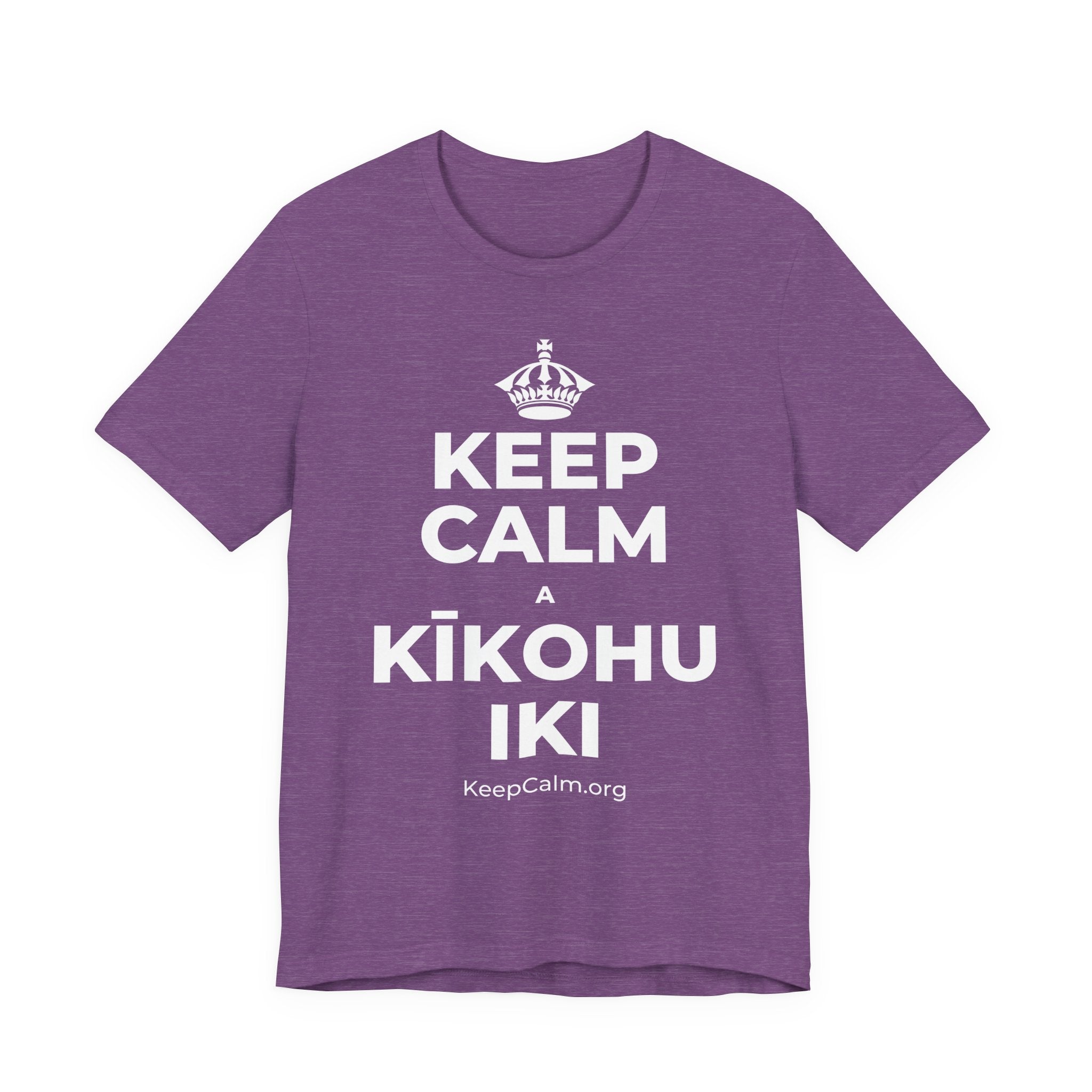 KEEP CALM A KĪKOHU IKI T-Shirt (Baby Blue–Silver)