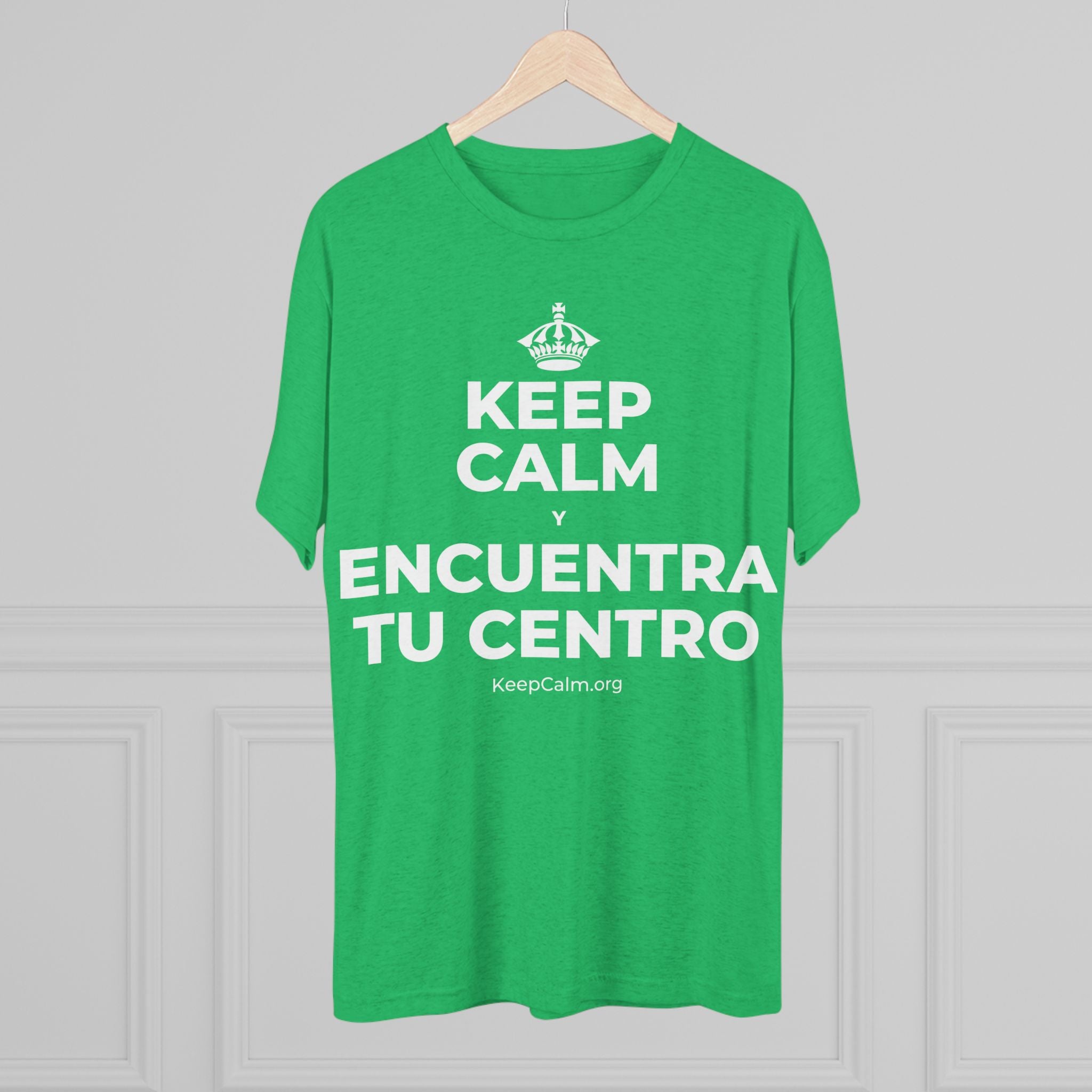 KEEP CALM Y ENCUENTRA TU CENTRO Tri-Blend Tee