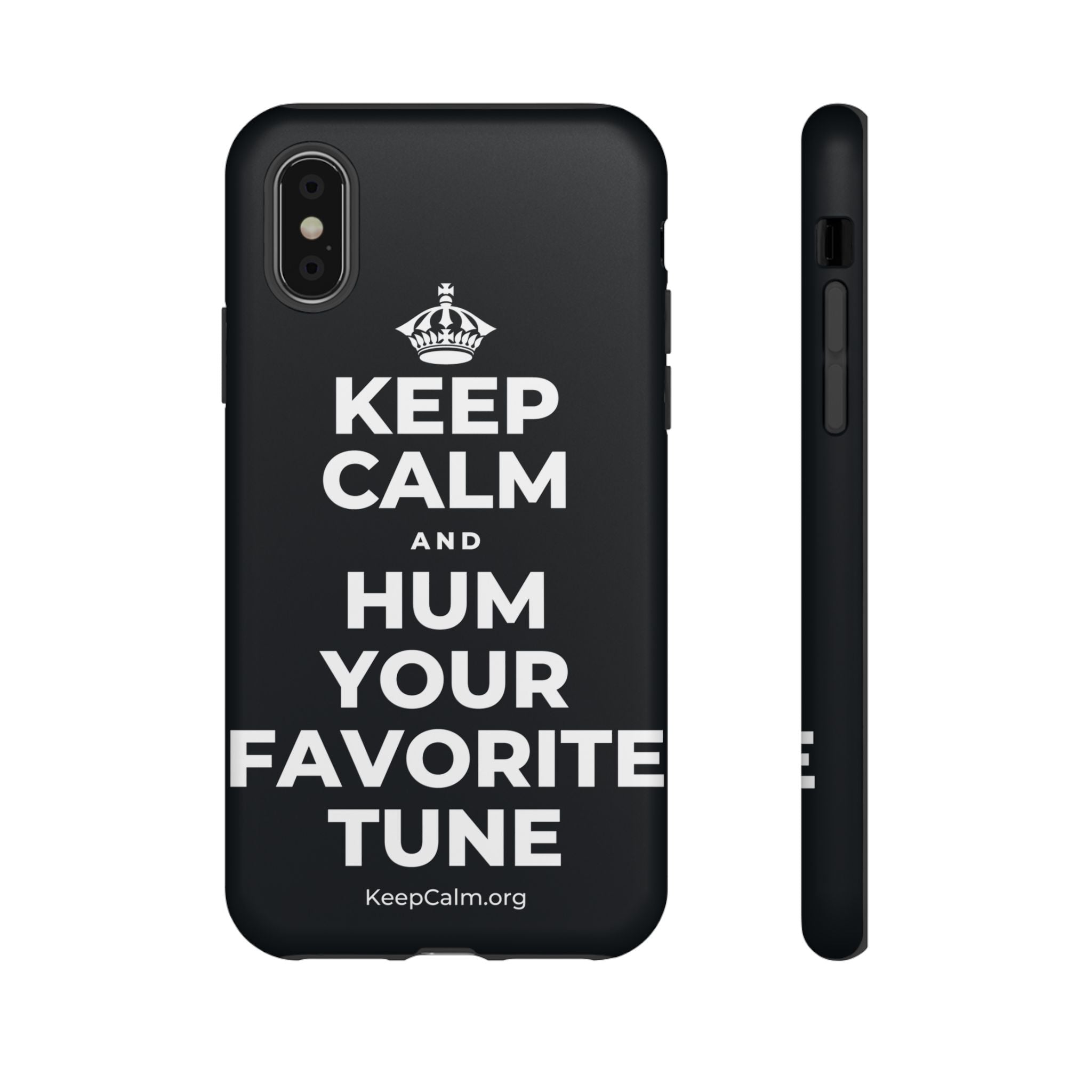 KEEP CALM AND HUM YOUR FAVORITE TUNE Phone Case (Dark)