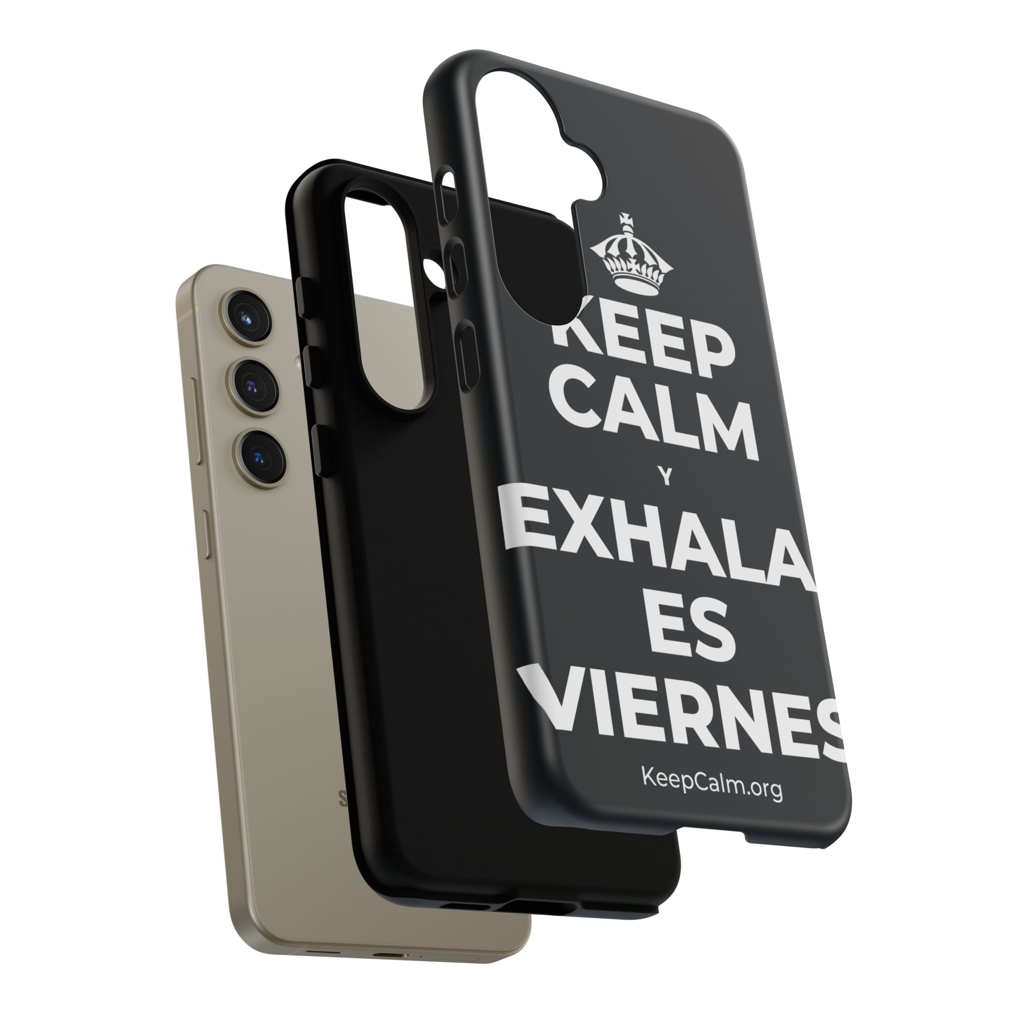 KEEP CALM Y EXHALA, ES VIERNES Phone Case (Dark)