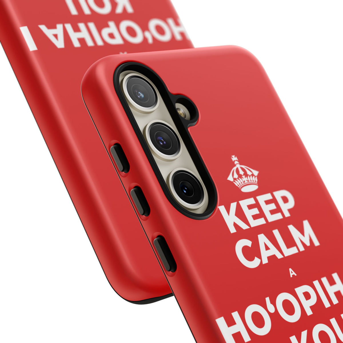 KEEP CALM A HOʻOPIHA I KOU KĪʻAHA ME KE ALOHA Phone Case