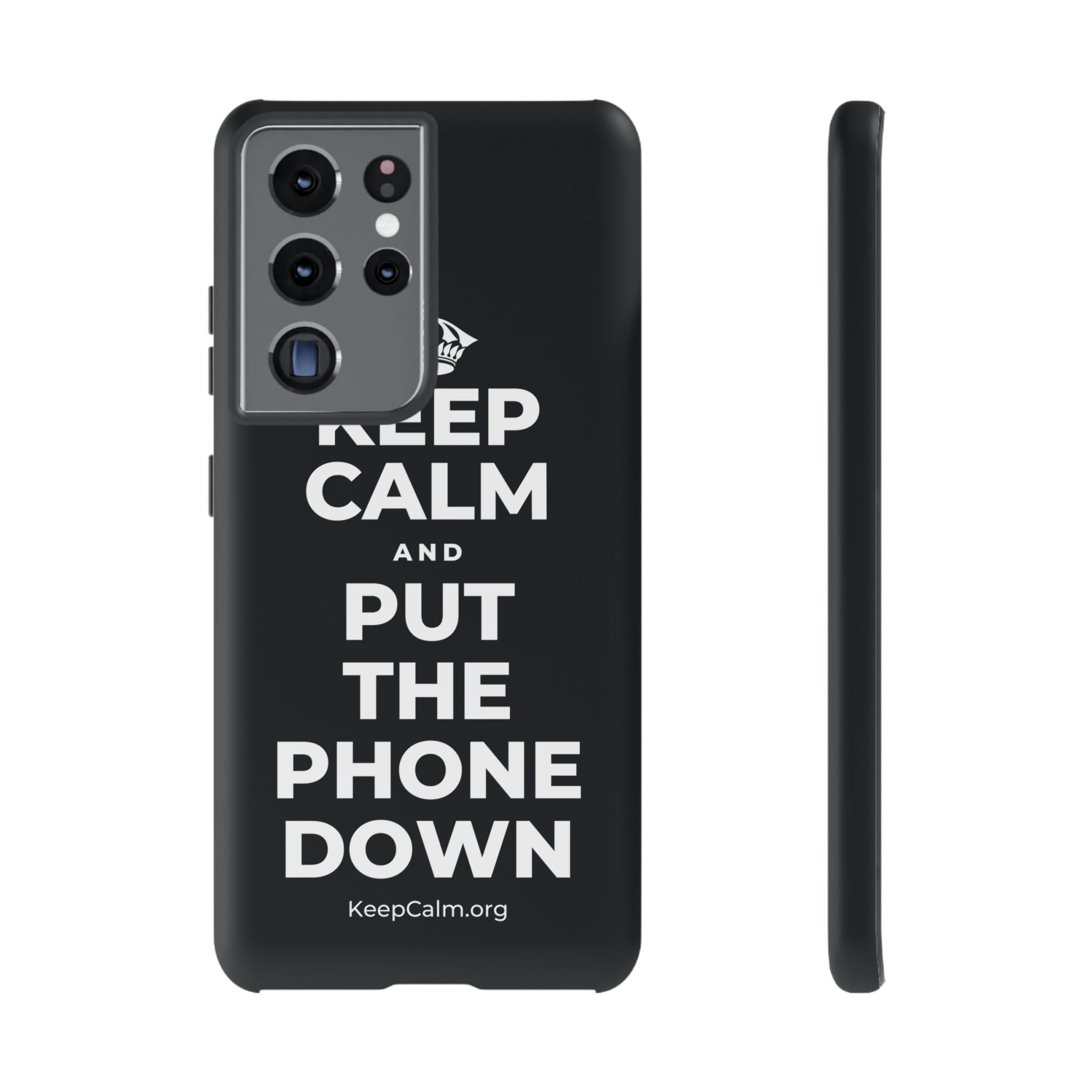 KEEP CALM AND PUT THE PHONE DOWN Phone Case (Dark)