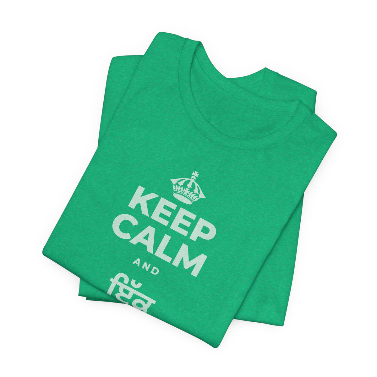 KEEP CALM AND ਇੱਕ ਬੀਜ ਬੀਜੋ T-Shirt (Baby Blue–Silver)