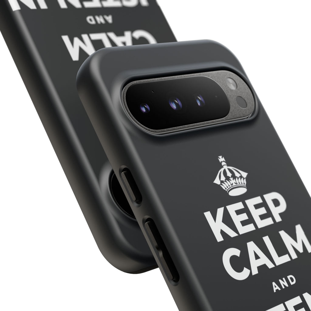 KEEP CALM AND LISTEN IN THE DARK Phone Case (Dark)
