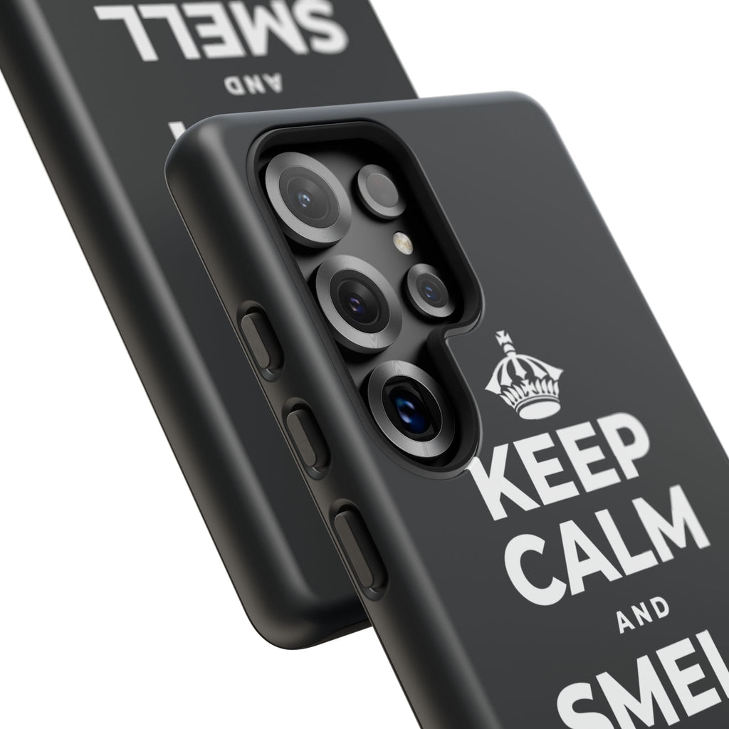 KEEP CALM AND SMELL THE FRESH AIR Phone Case (Dark)
