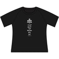 KEEP CALM AND آہستہ شروع کرو، مضبوط ختم کرو Women's Raglan Tee