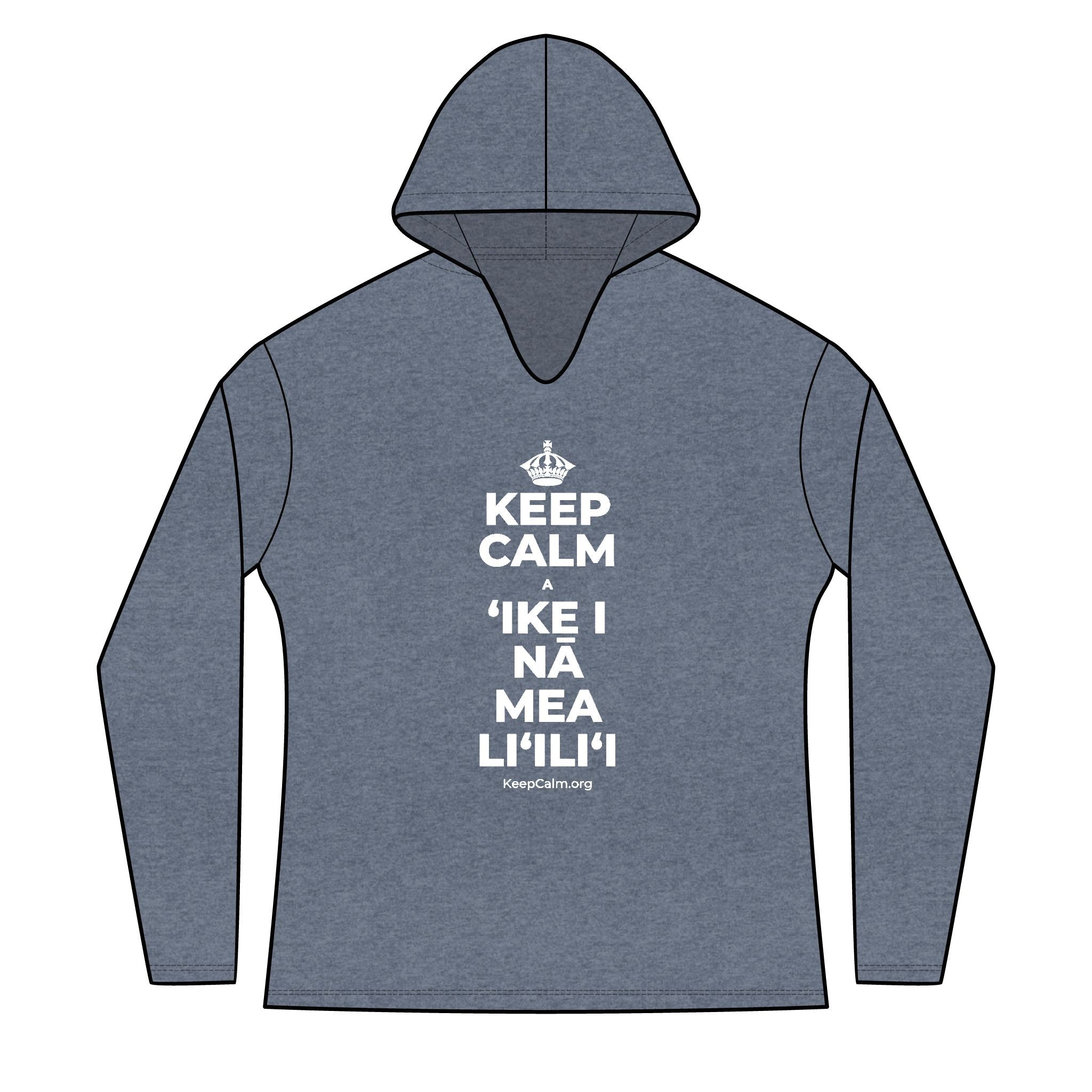 KEEP CALM A ʻIKE I NĀ MEA LIʻILIʻI Women's Long Sleeve Hoodie