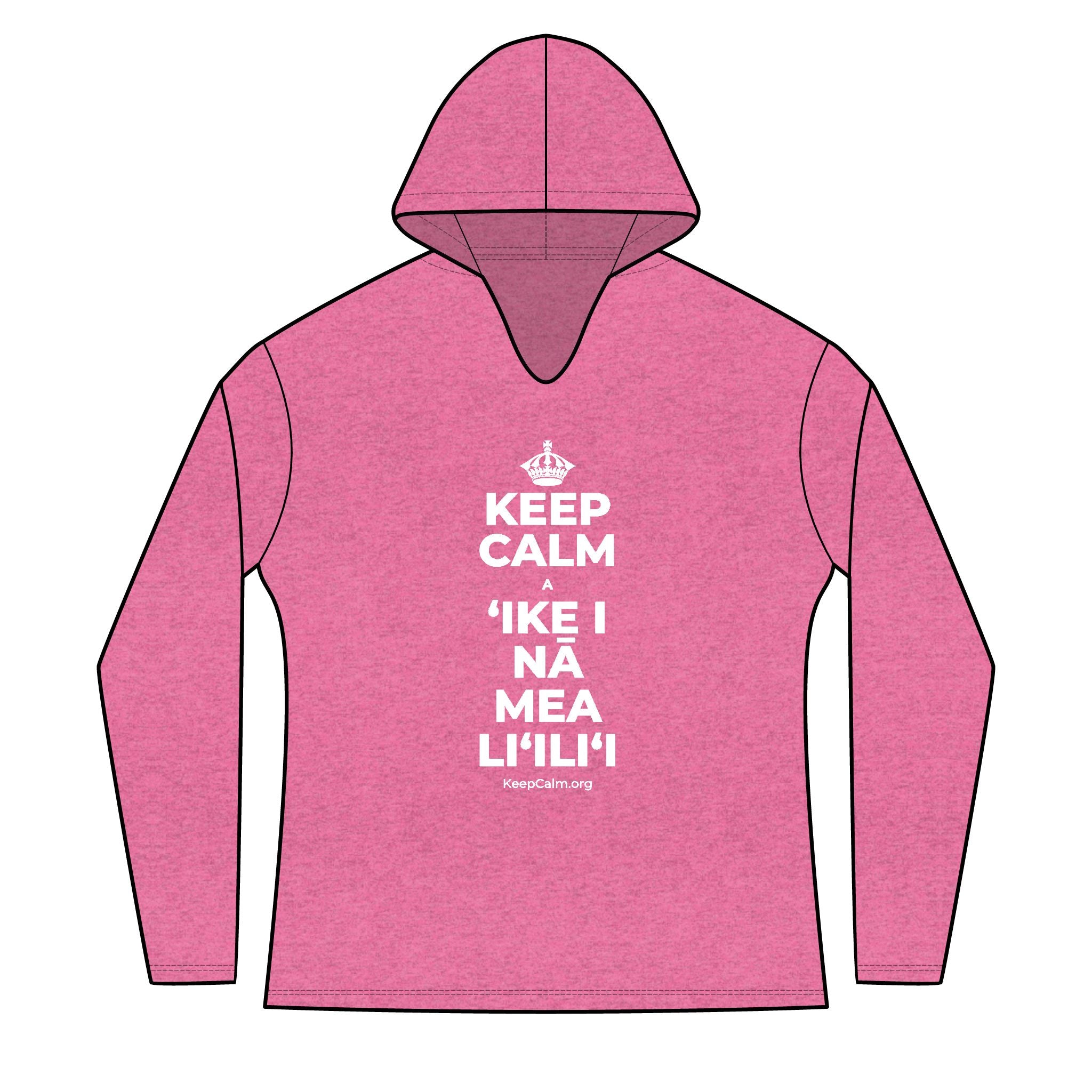KEEP CALM A ʻIKE I NĀ MEA LIʻILIʻI Women's Long Sleeve Hoodie