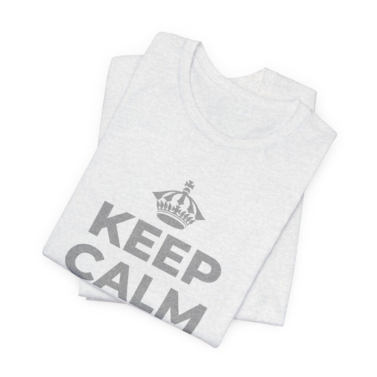KEEP CALM AND OWN IT T-Shirt (Soft Cream–Heather Mauve)