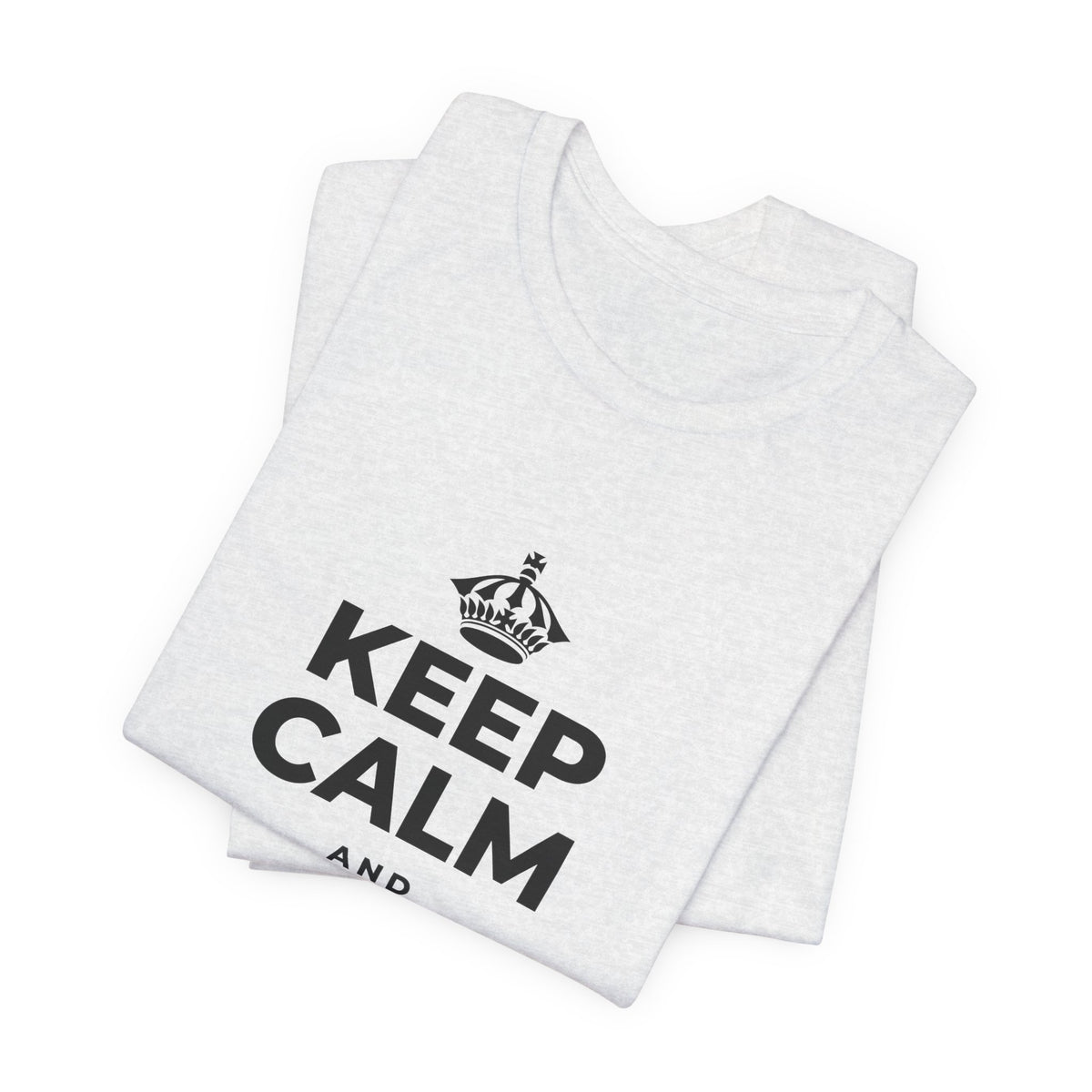 KEEP CALM AND TAKE THE LEAP T-Shirt (Soft Cream–Heather Mauve)