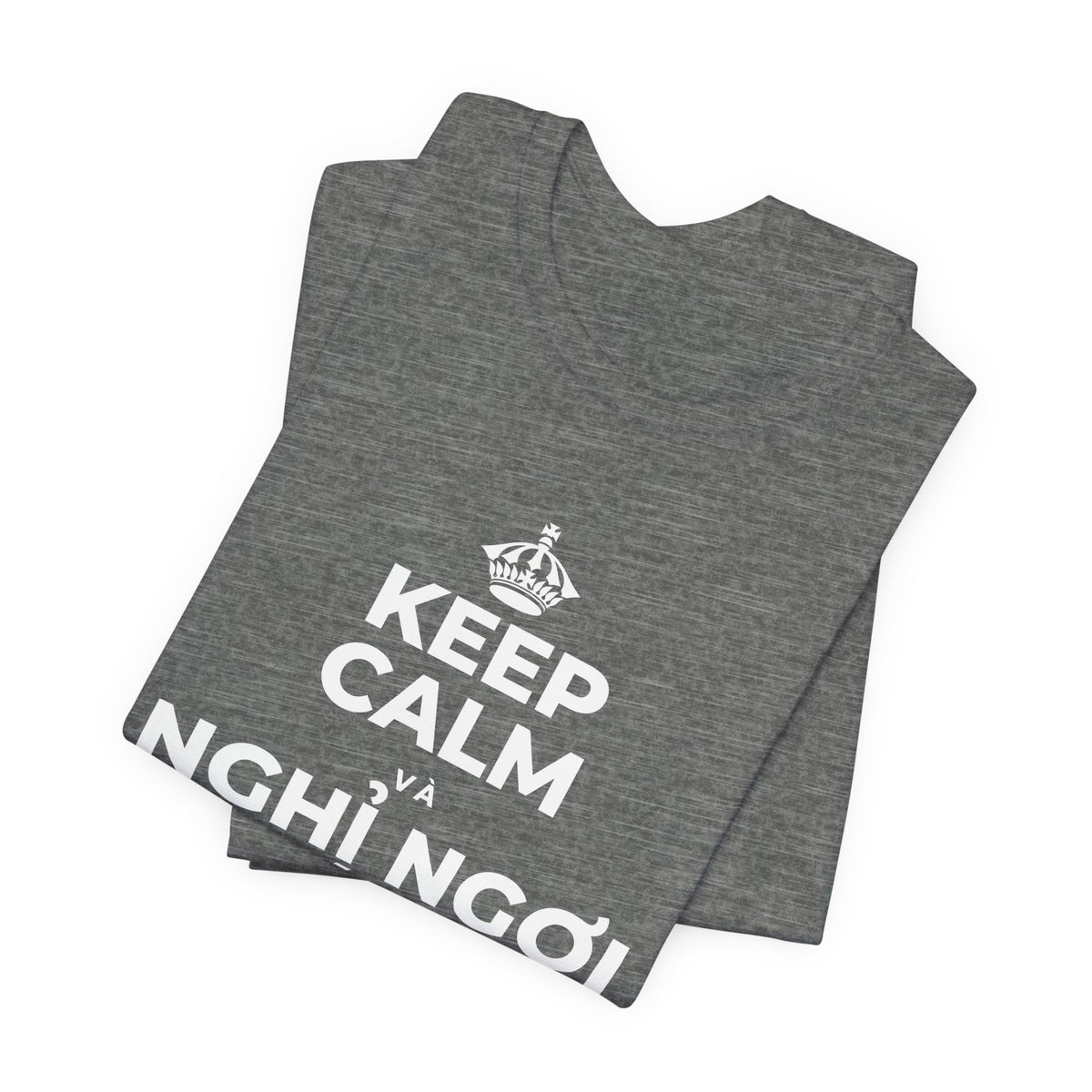 KEEP CALM VÀ NGHỈ NGƠI XỨNG ĐÁNG CỦA BẠN T-Shirt (Baby Blue–Silver)