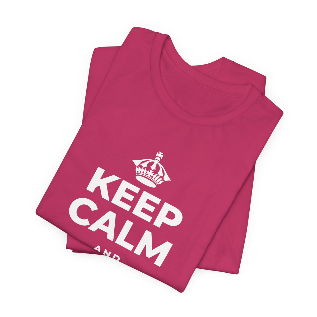 KEEP CALM AND CREATE MORE T-Shirt (Baby Blue–Silver)