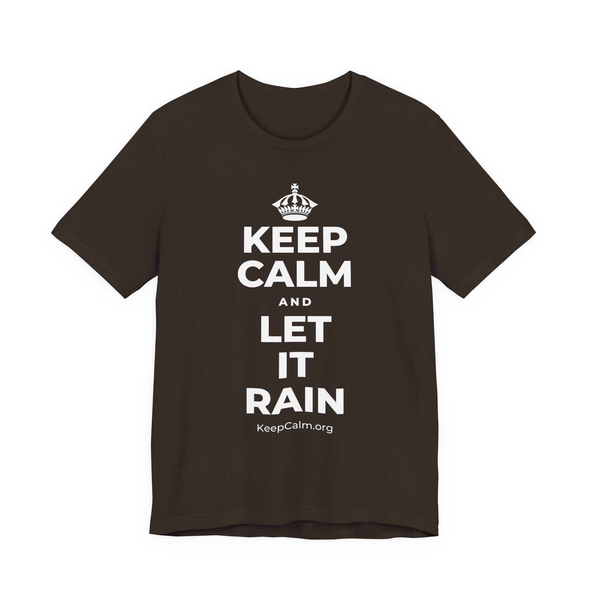 KEEP CALM AND LET IT RAIN T-Shirt (Soft Cream–Heather Mauve)