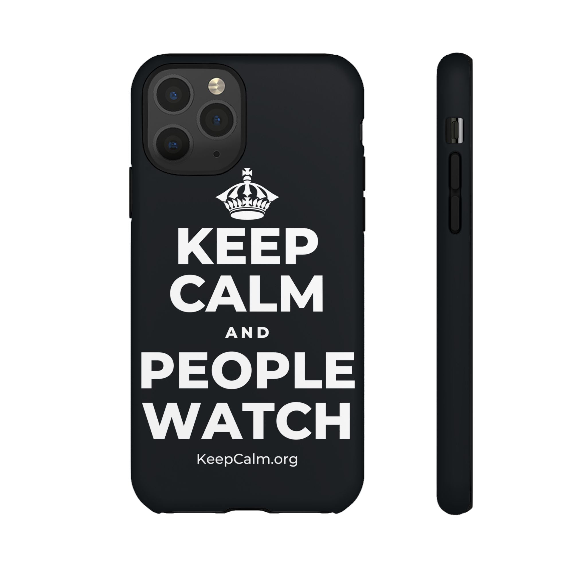 KEEP CALM AND PEOPLE WATCH Phone Case (Dark)