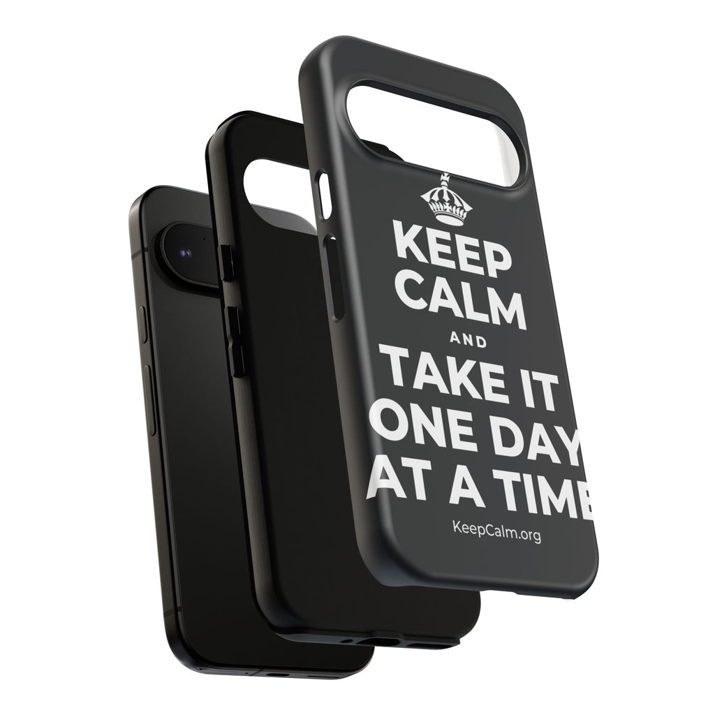 KEEP CALM AND TAKE IT ONE DAY AT A TIME Phone Case (Dark)