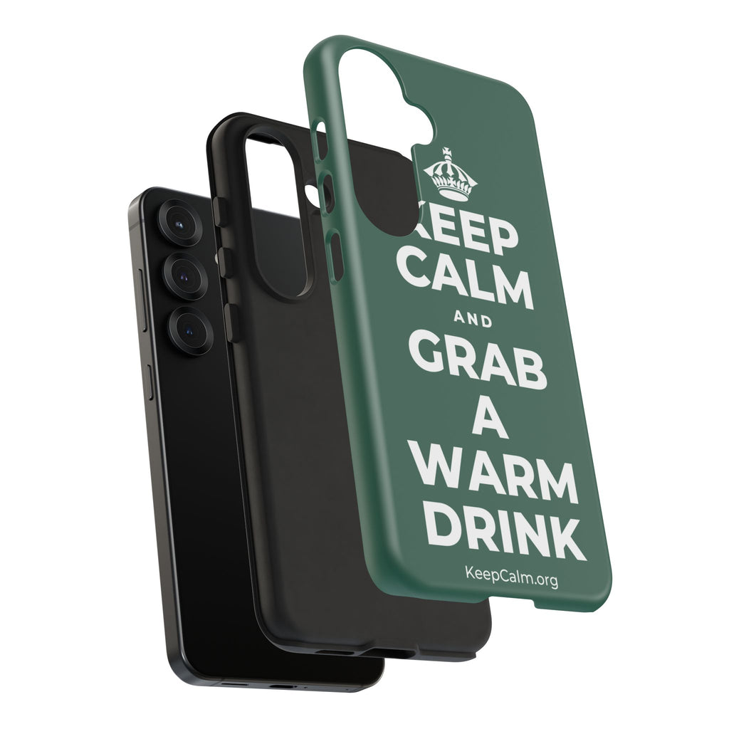 KEEP CALM AND GRAB A WARM DRINK Phone Case