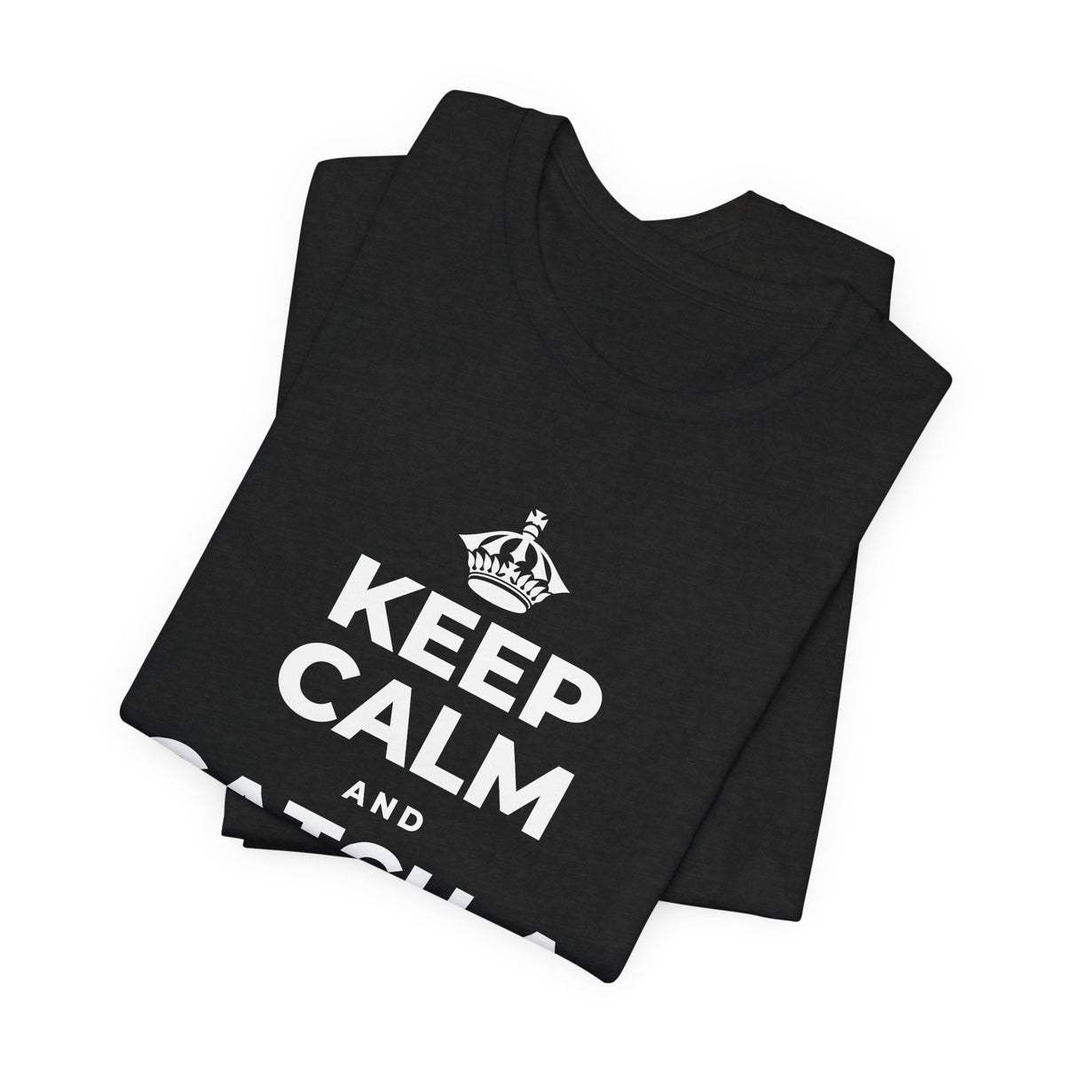 KEEP CALM AND CATCH A SEA BREEZE T-Shirt (White–Asphalt)
