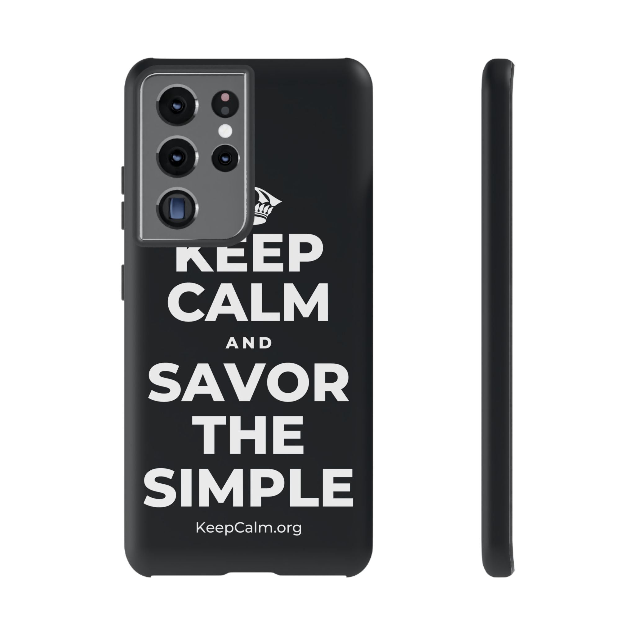 KEEP CALM AND SAVOR THE SIMPLE Phone Case (Dark)