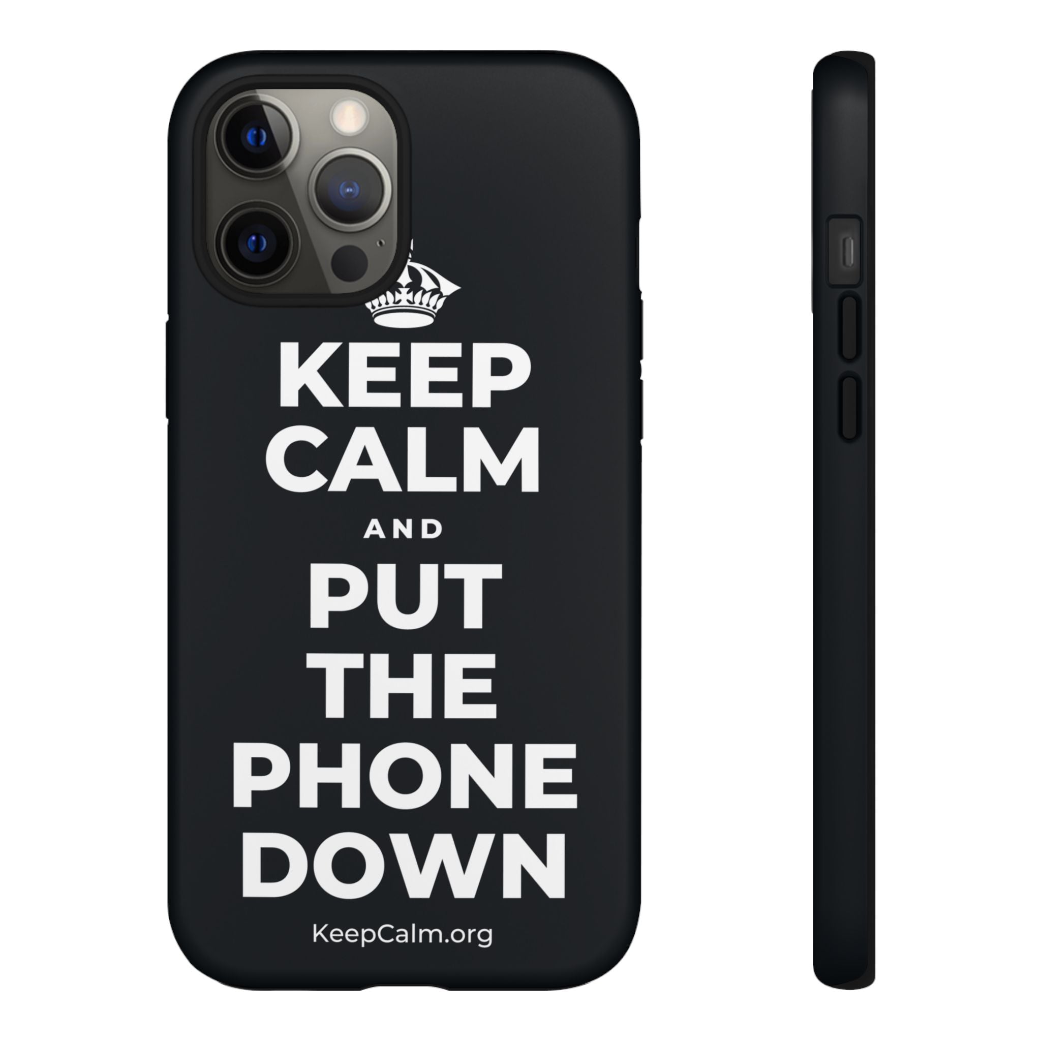 KEEP CALM AND PUT THE PHONE DOWN Phone Case (Dark)
