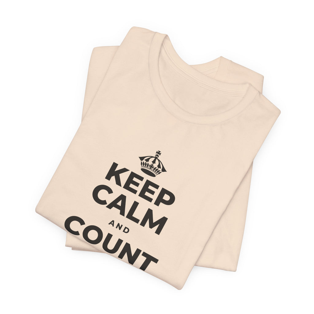 KEEP CALM AND COUNT YOUR SLOW BREATHS T-Shirt (Soft Cream–Heather Mauve)