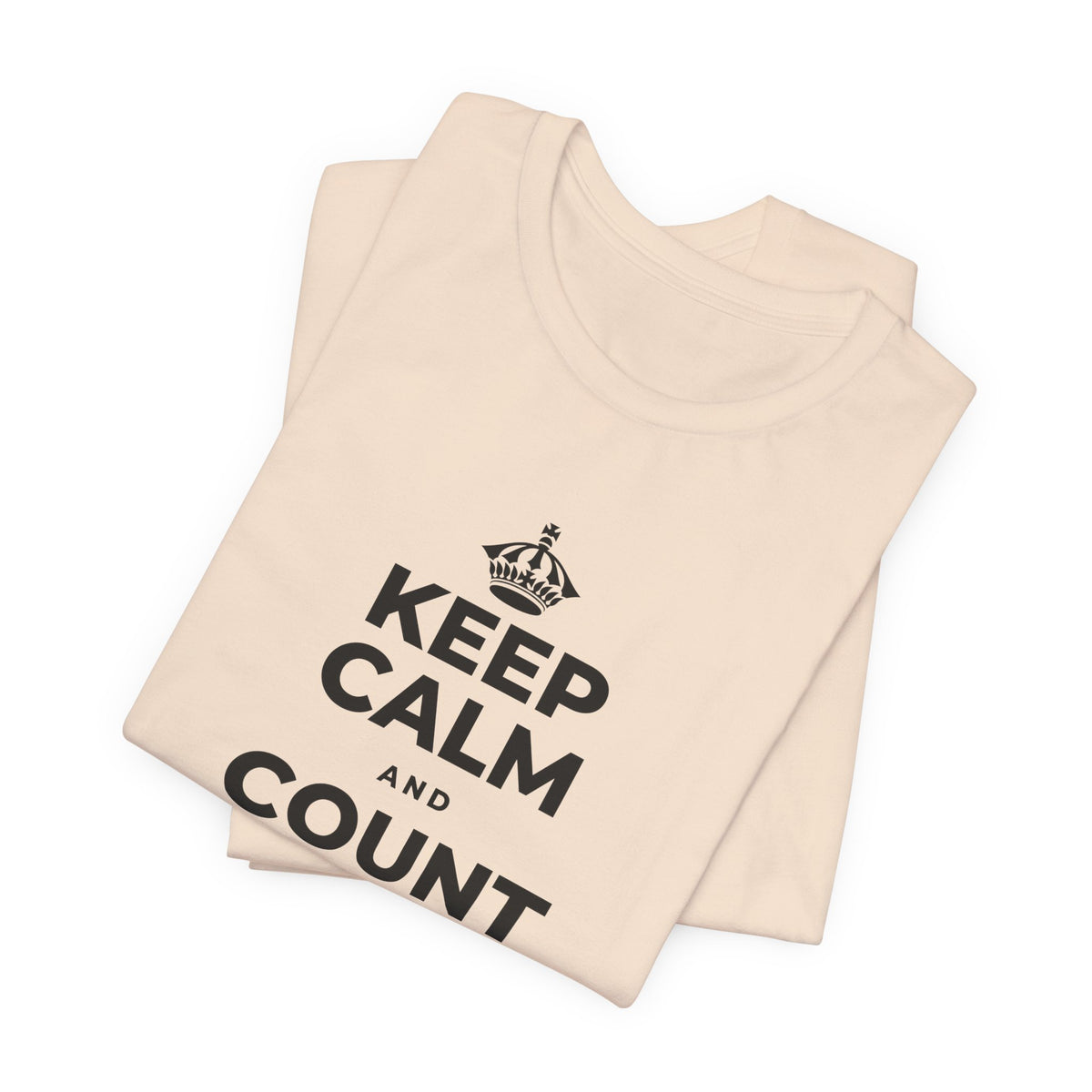 KEEP CALM AND COUNT YOUR SLOW BREATHS T-Shirt (Soft Cream–Heather Mauve)