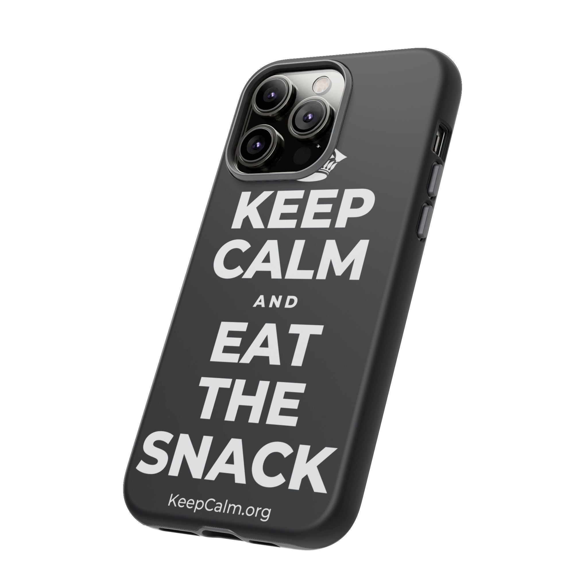KEEP CALM AND EAT THE SNACK Phone Case (Dark)