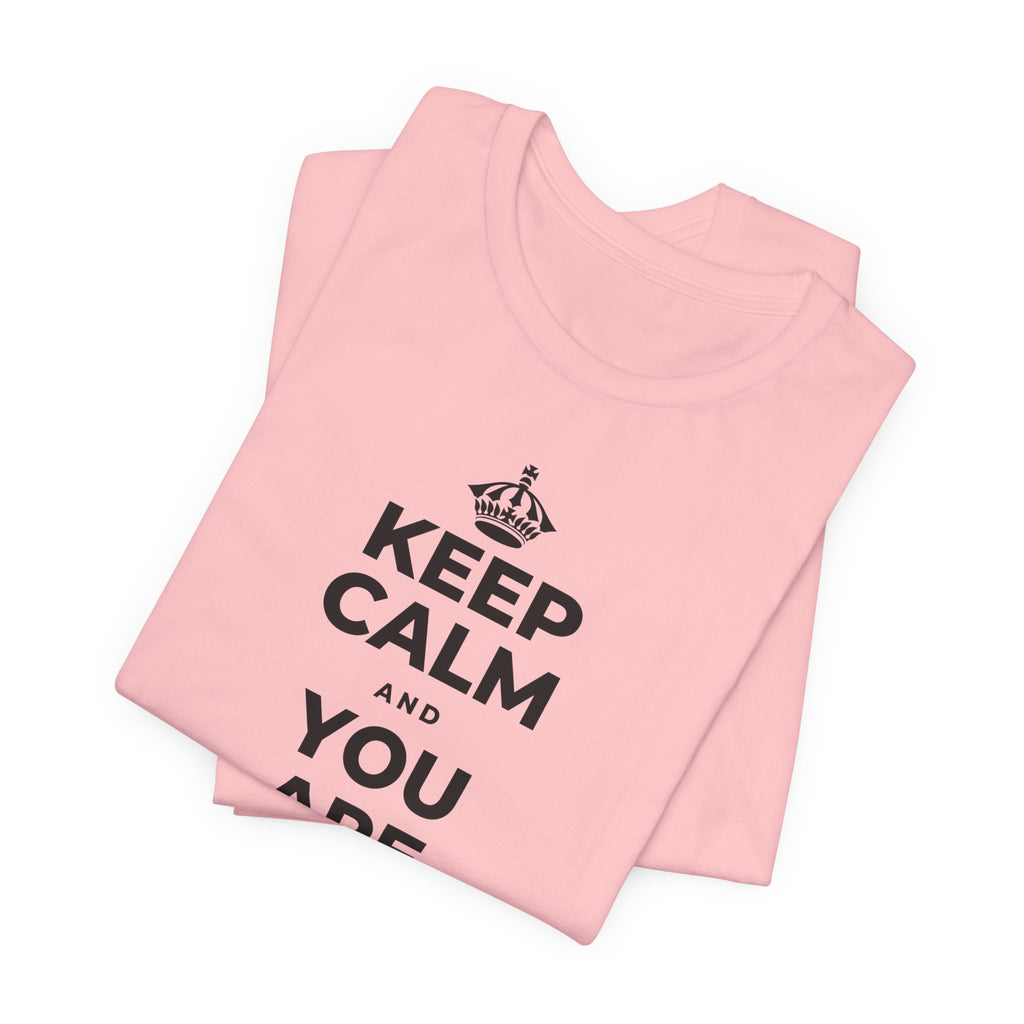 KEEP CALM AND YOU ARE DOING GREAT TODAY T-Shirt (White–Asphalt)